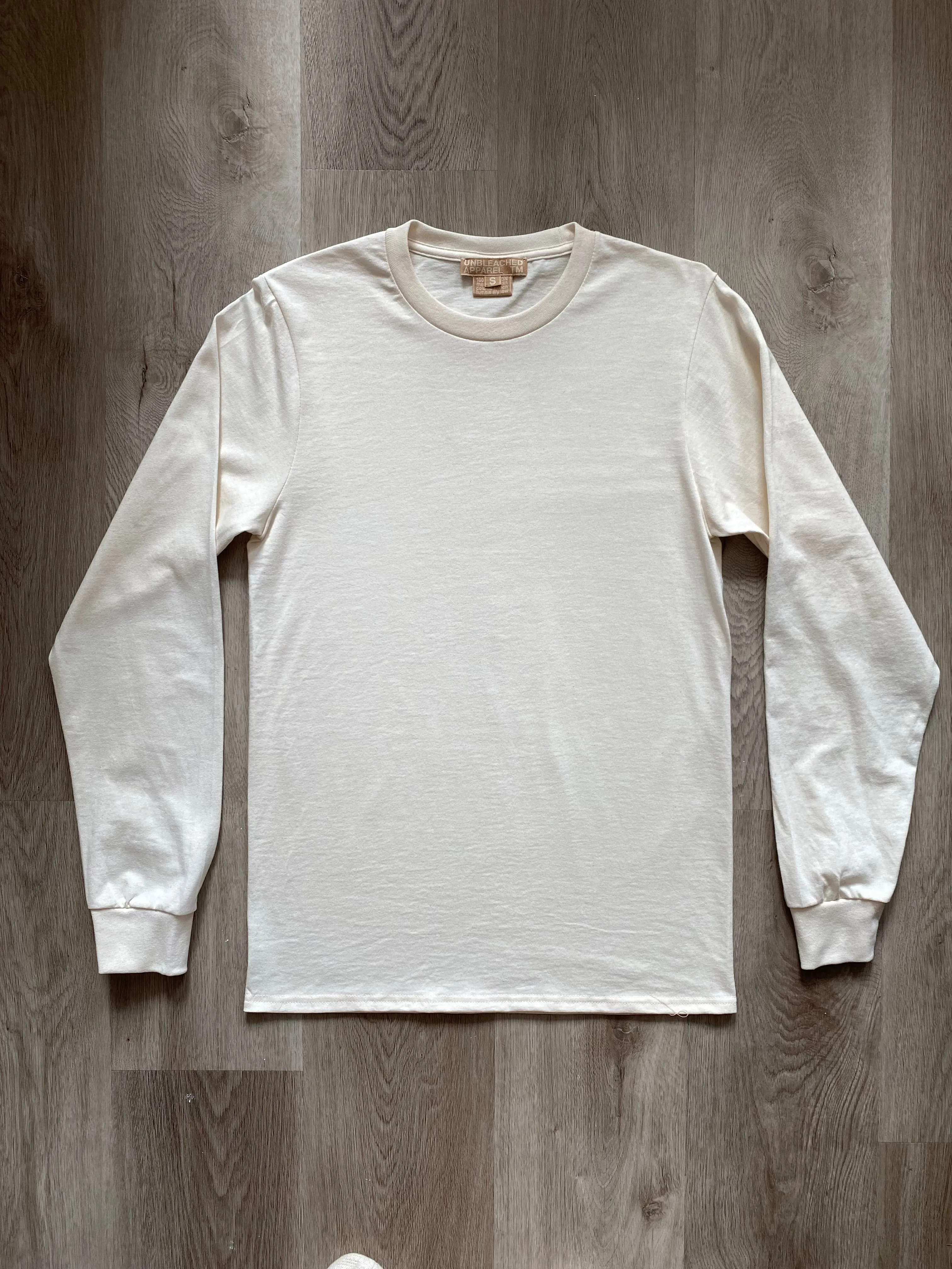 6.1oz Long Sleeve Heavyweight T-Shirt sold by Unbleached Apparel
