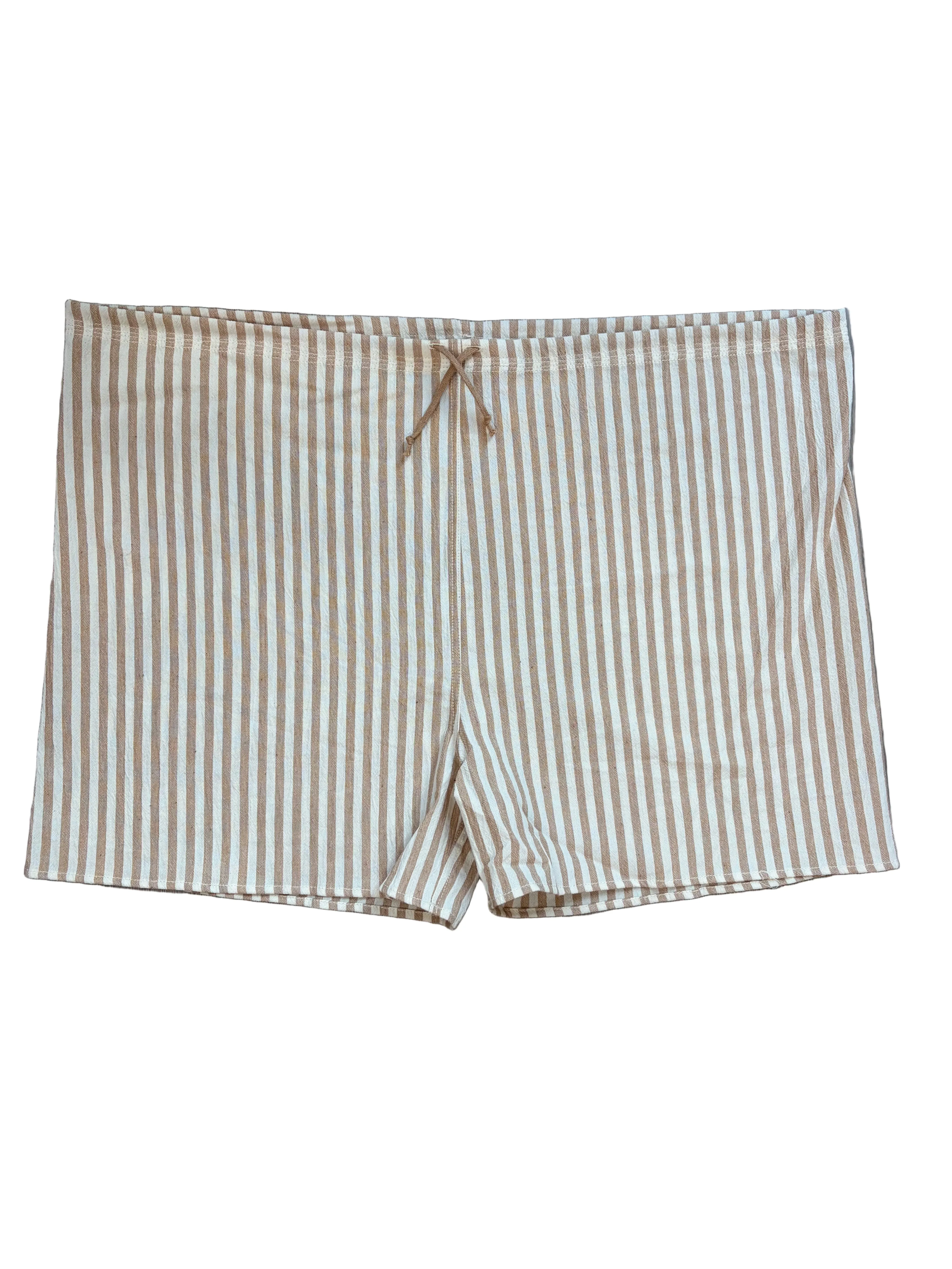 Foxfibre®️ Stripe Cotton Drawstring Boxer Shorts sold by Unbleached Apparel