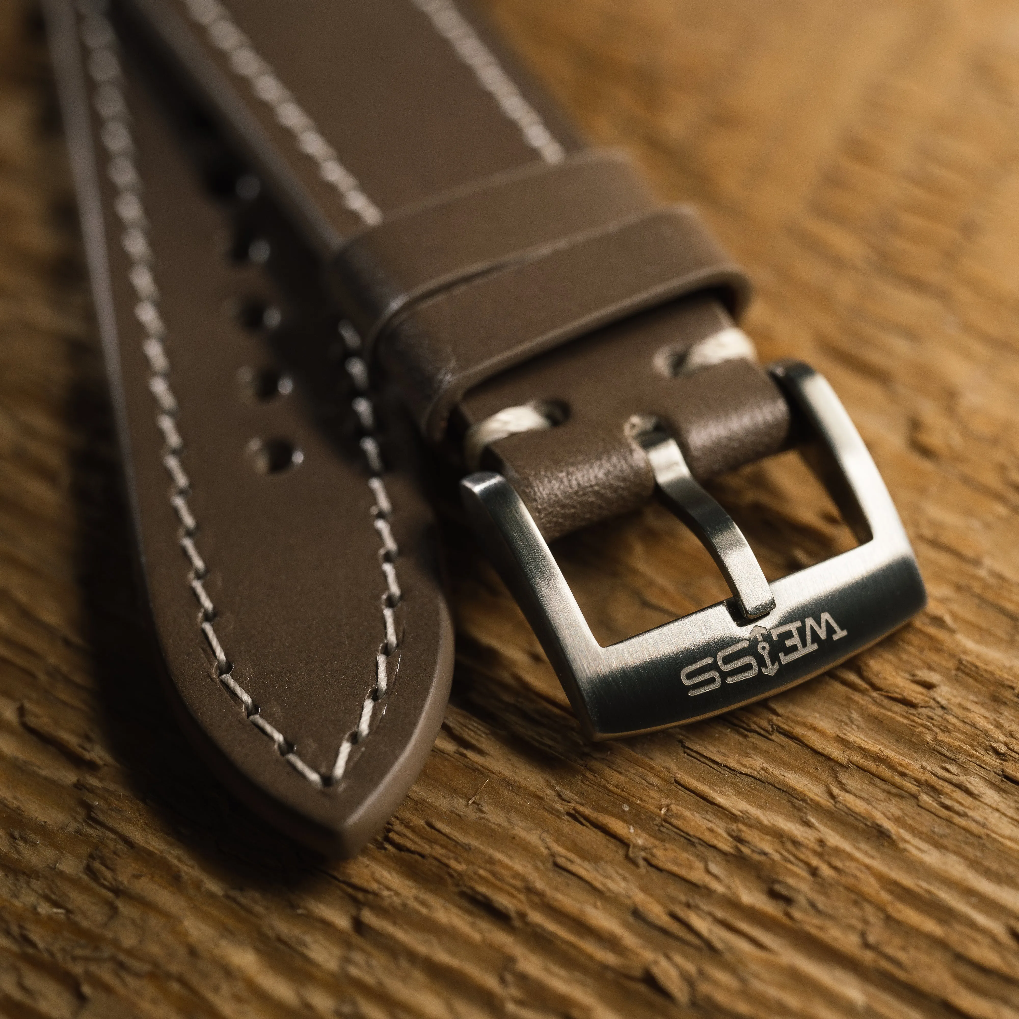 Buttero Taupe Leather Strap sold by Weiss Watch Company product image thumbnail 5