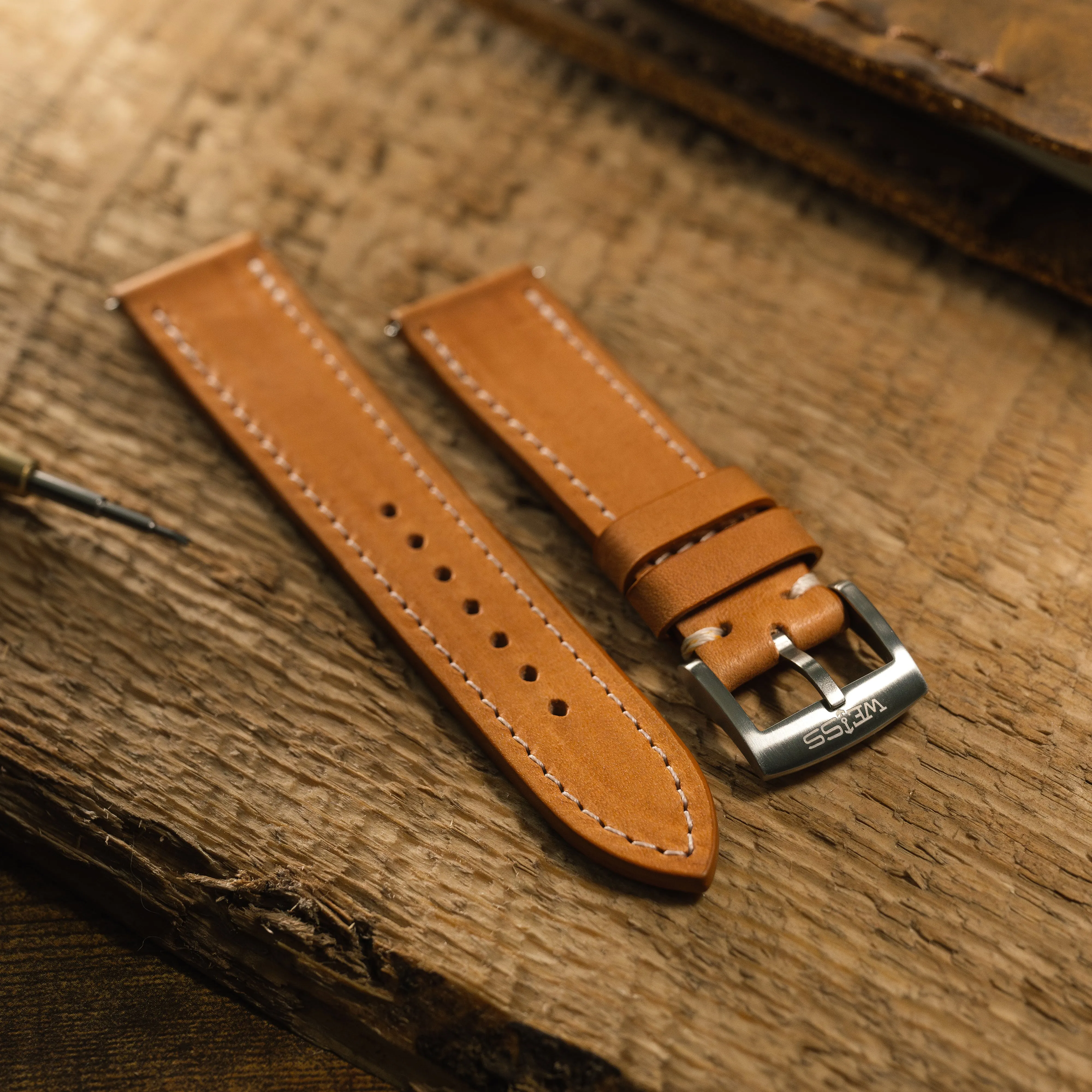 Elbamatt Cammello Leather Strap sold by Weiss Watch Company