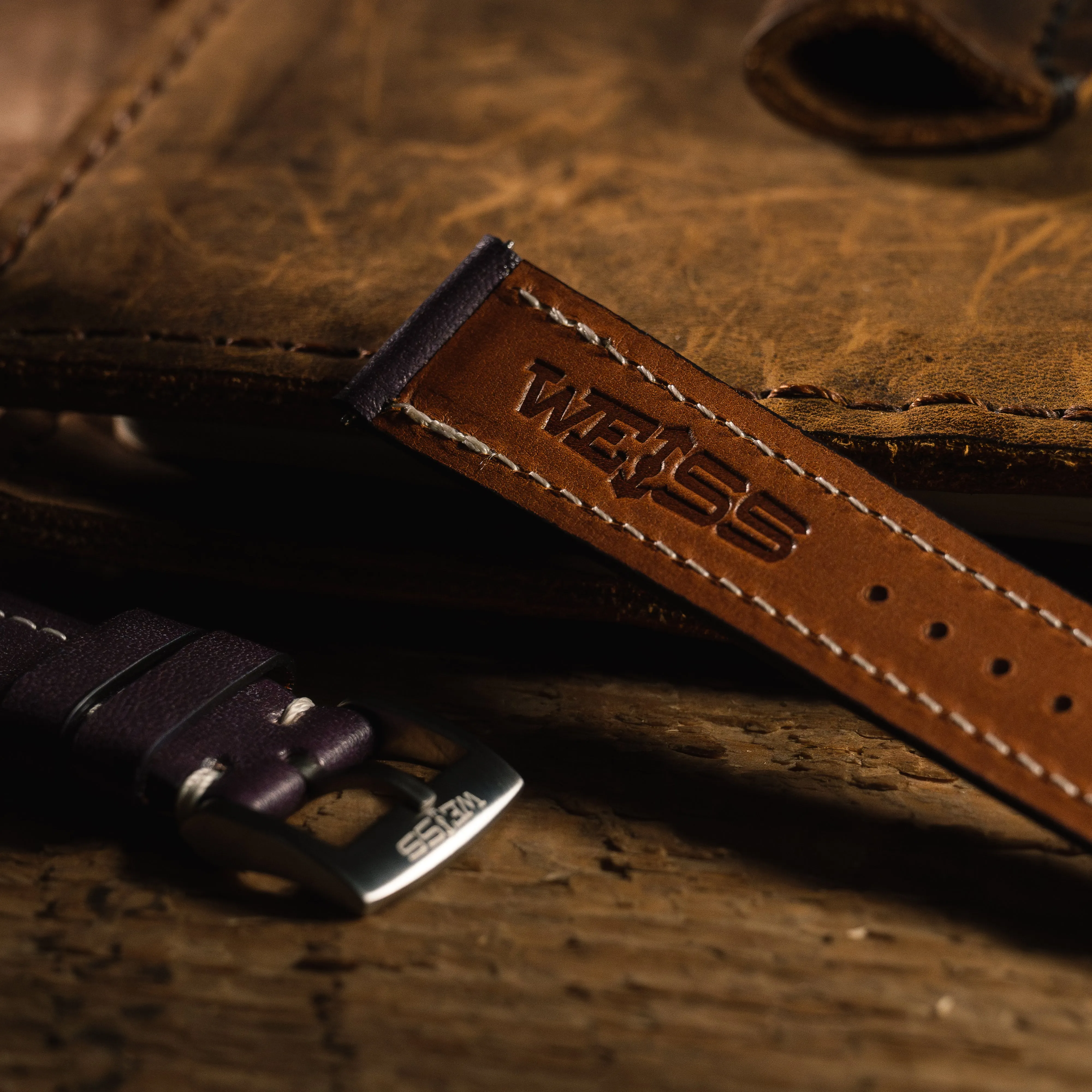 Elbamatt Viola Leather Strap sold by Weiss Watch Company product image thumbnail 2