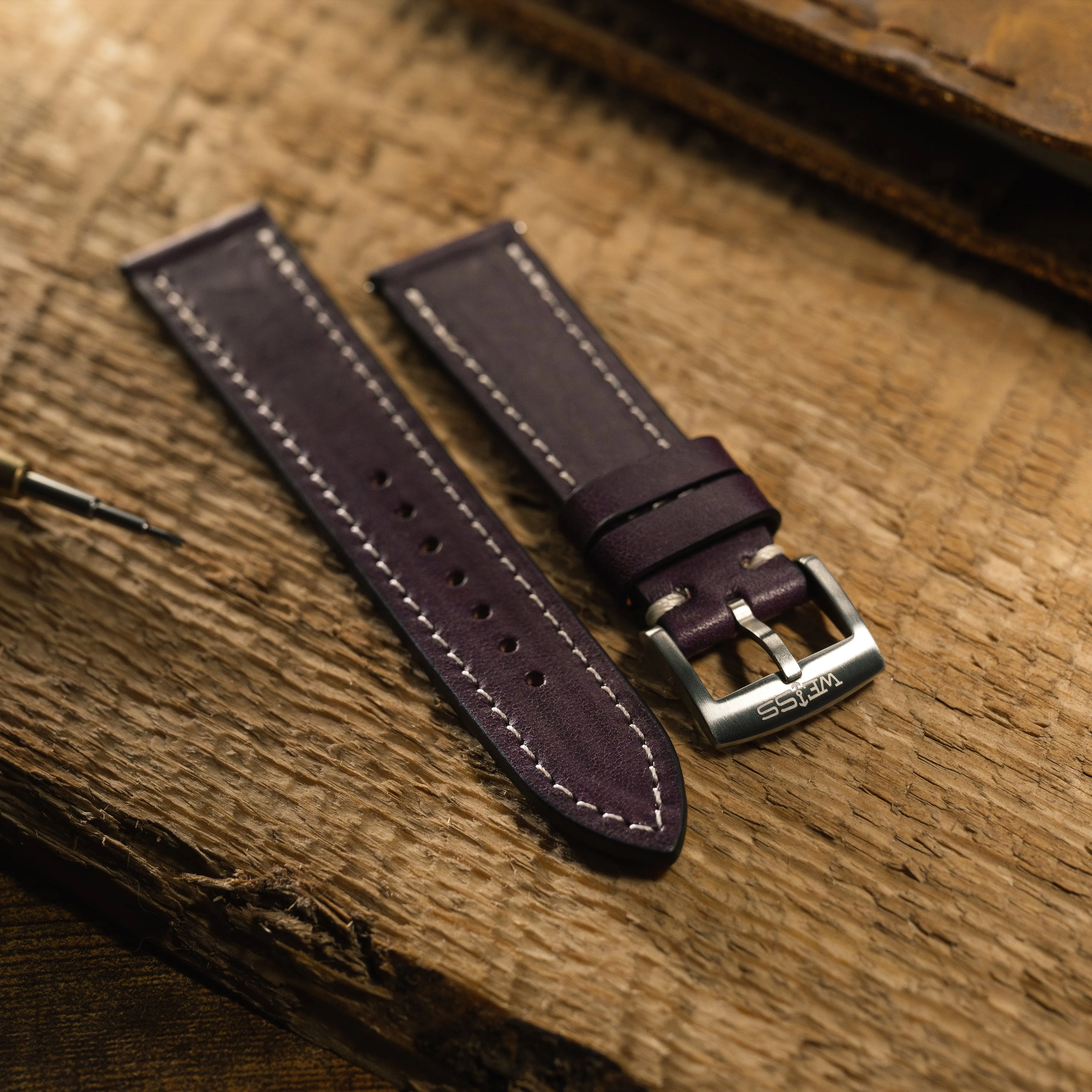 Elbamatt Viola Leather Strap sold by Weiss Watch Company
