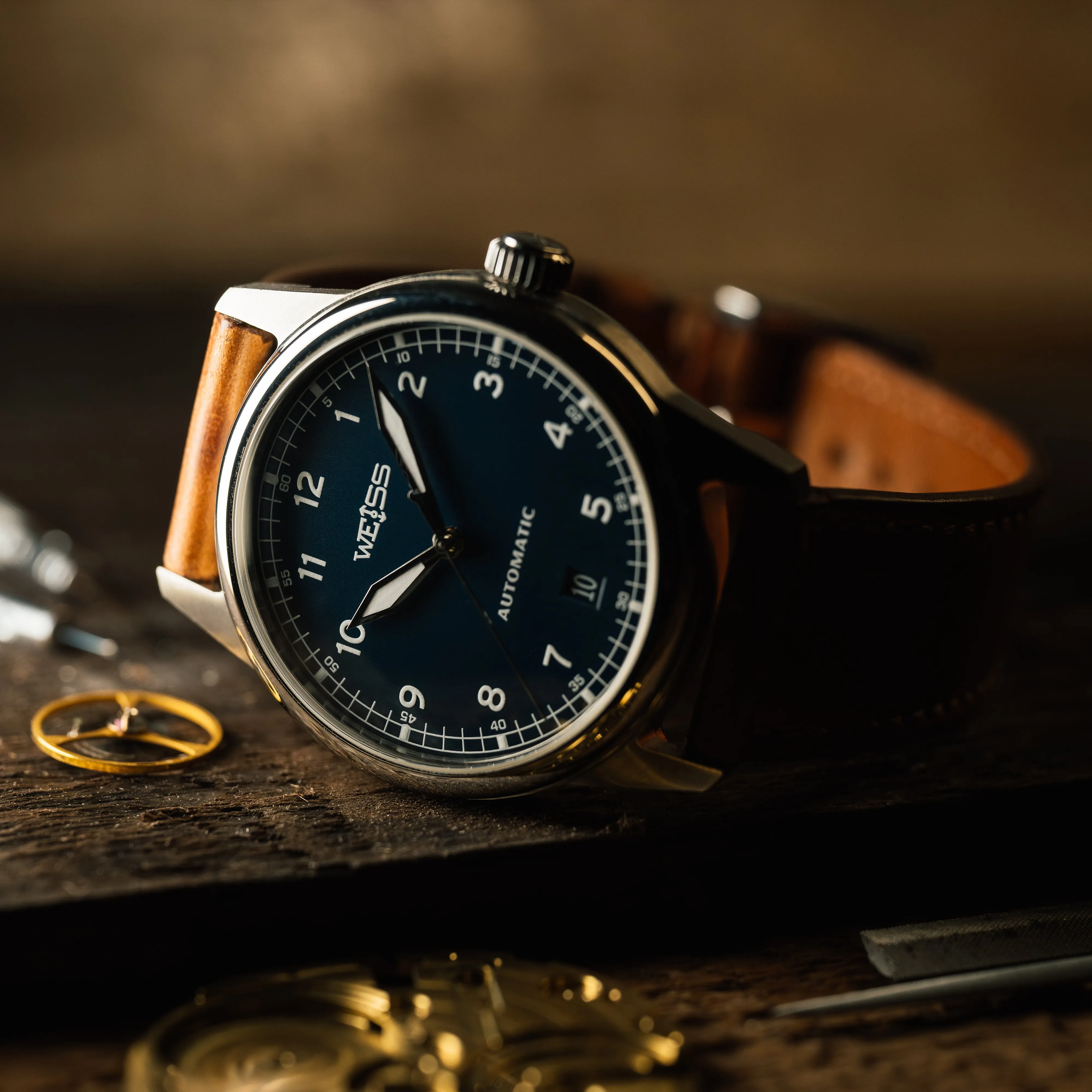 38mm Automatic Standard Issue Field Watch with Date Set sold by Weiss Watch Company