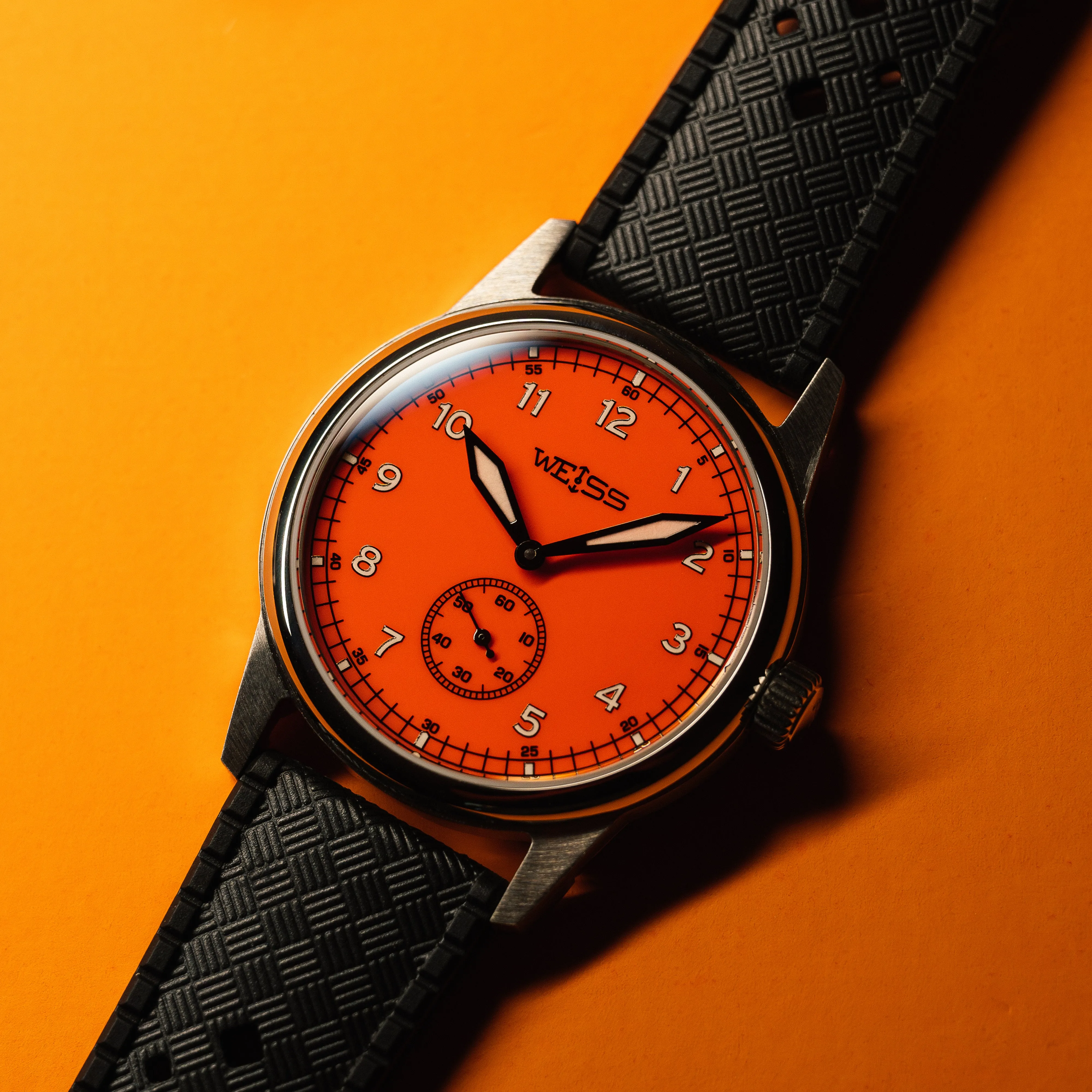 *Limited Edition* 38mm Standard Issue Field Watch: Tangerine Dial sold by Weiss Watch Company product image thumbnail 2