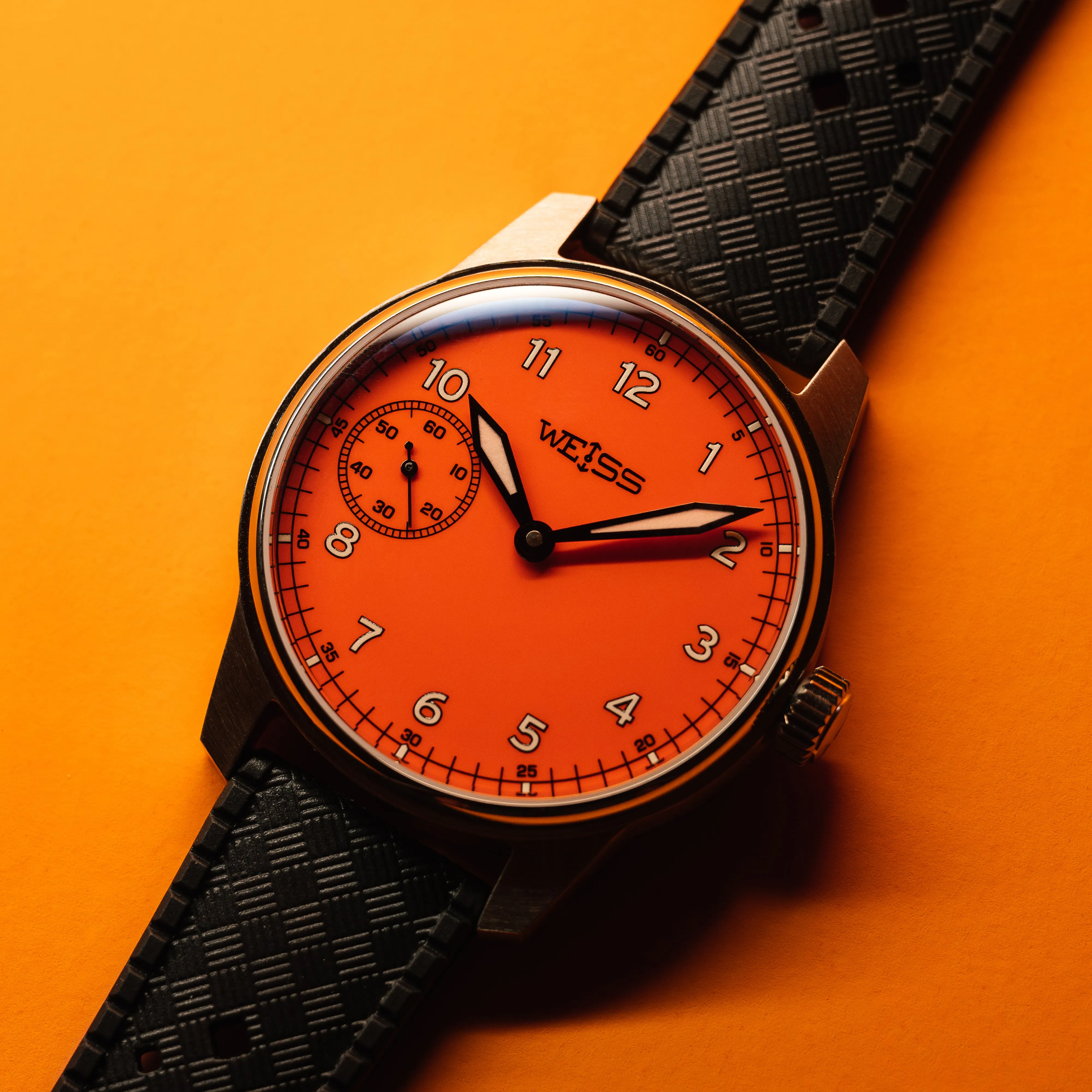 *Limited Edition* 42mm Standard Issue Field Watch: Tennessee Tangerine sold by Weiss Watch Company product image thumbnail 3