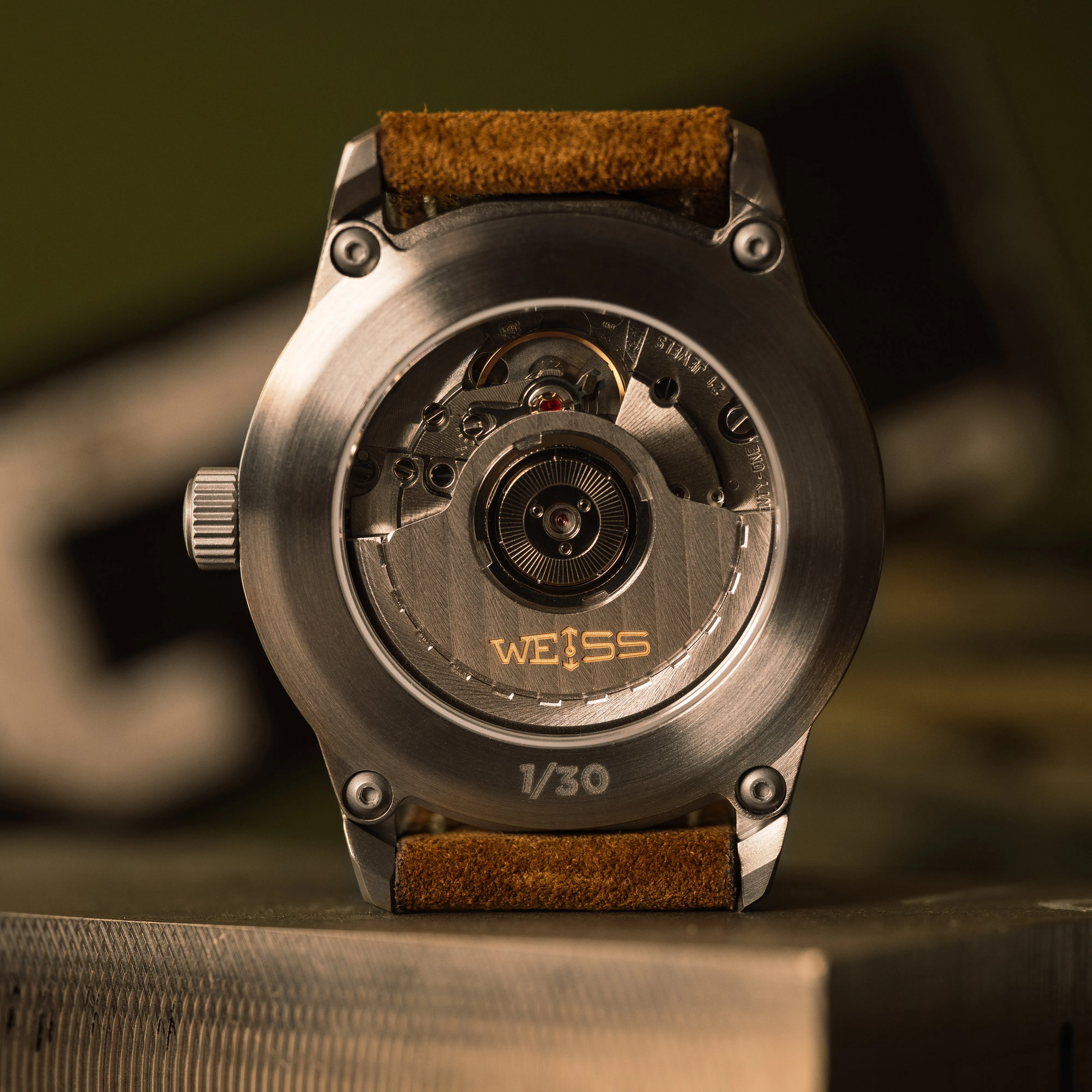 *Limited Edition* Titanium 38mm Automatic Standard Issue Field Watch with Date: Textured White Dial sold by Weiss Watch Company product image thumbnail 2