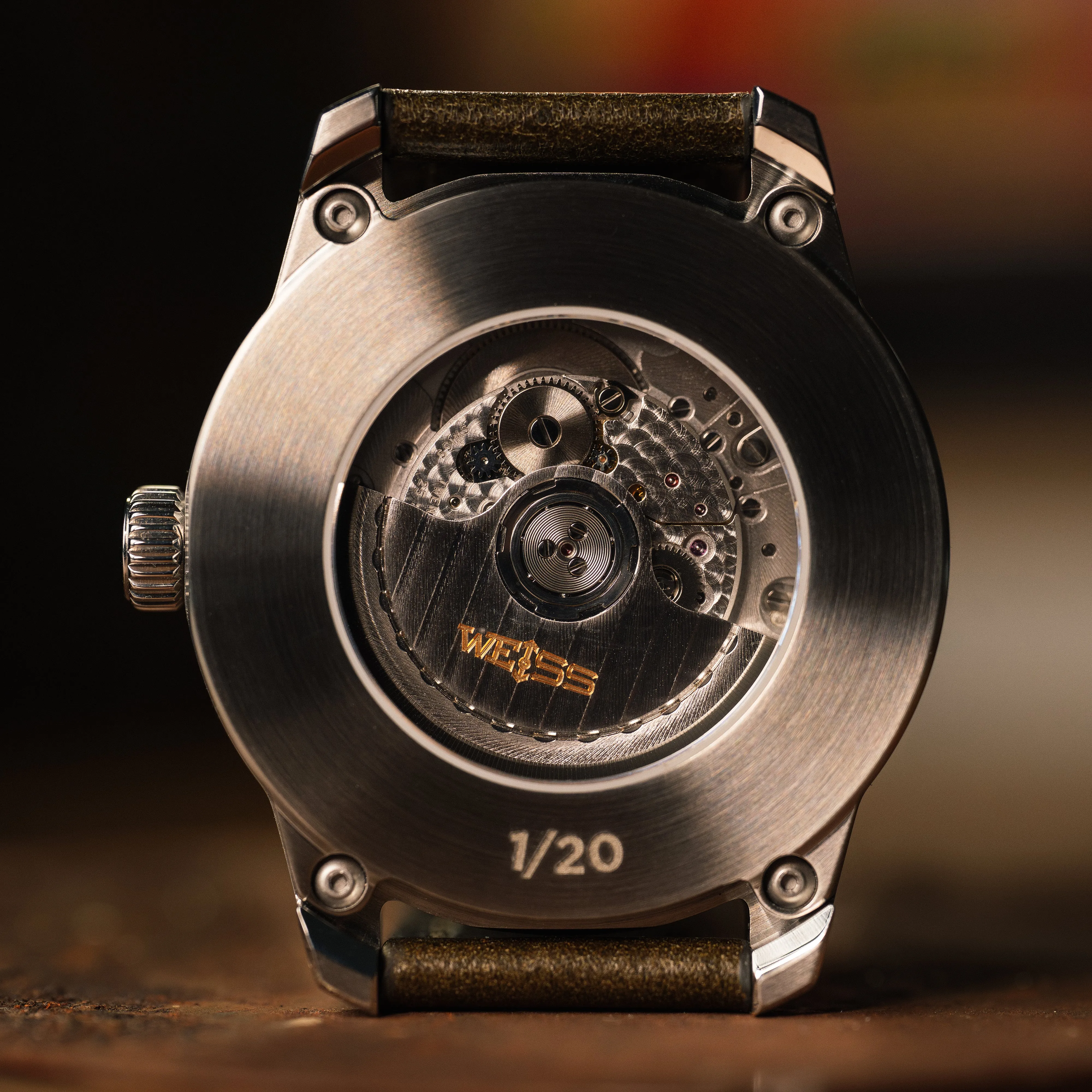 *Limited Edition* 42mm Automatic Standard Issue Field Watch with Date: Signal Orange Hands sold by Weiss Watch Company product image thumbnail 2