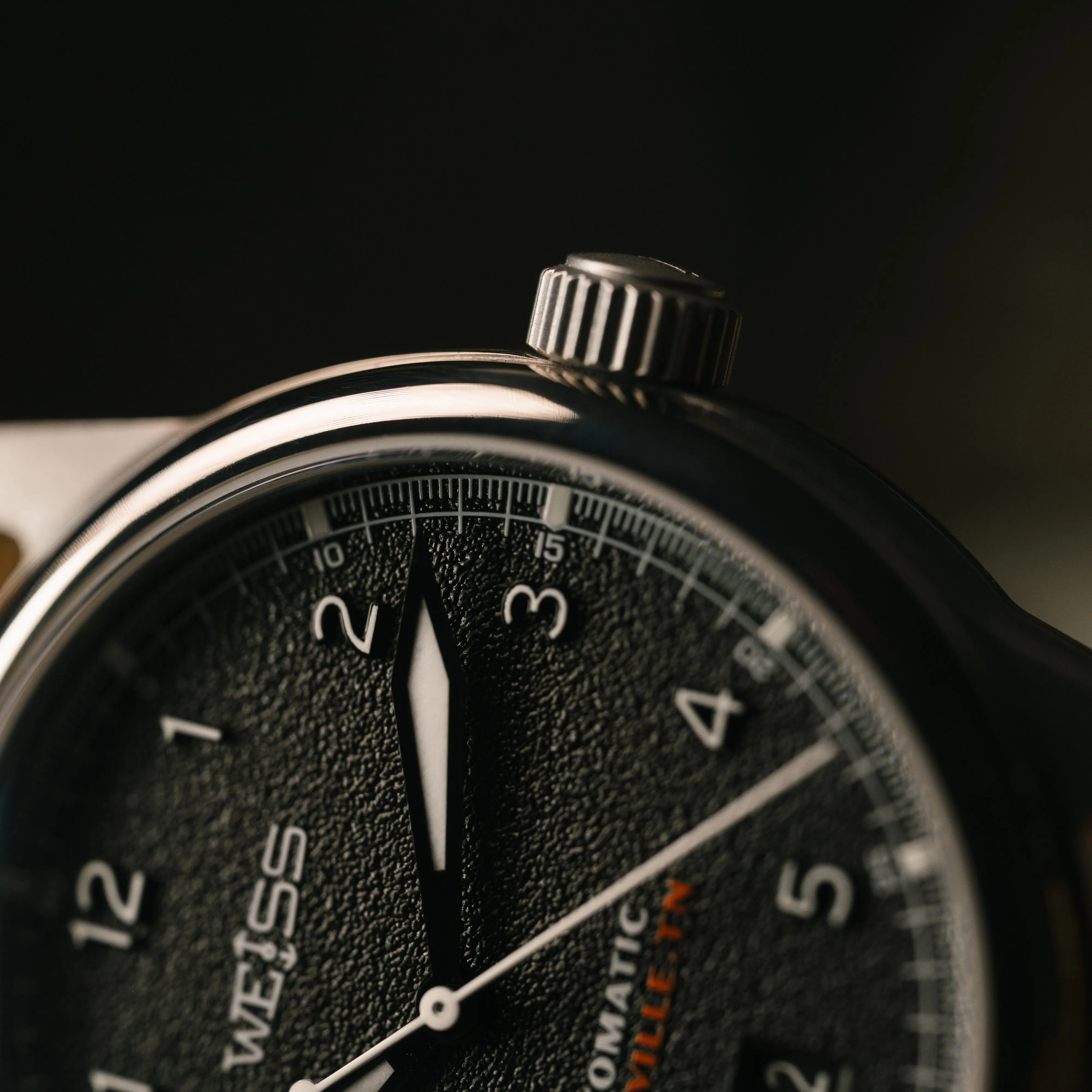 *Limited Edition* Titanium 38mm Automatic Standard Issue Field Watch with Date: Textured Black Dial sold by Weiss Watch Company product image thumbnail 5