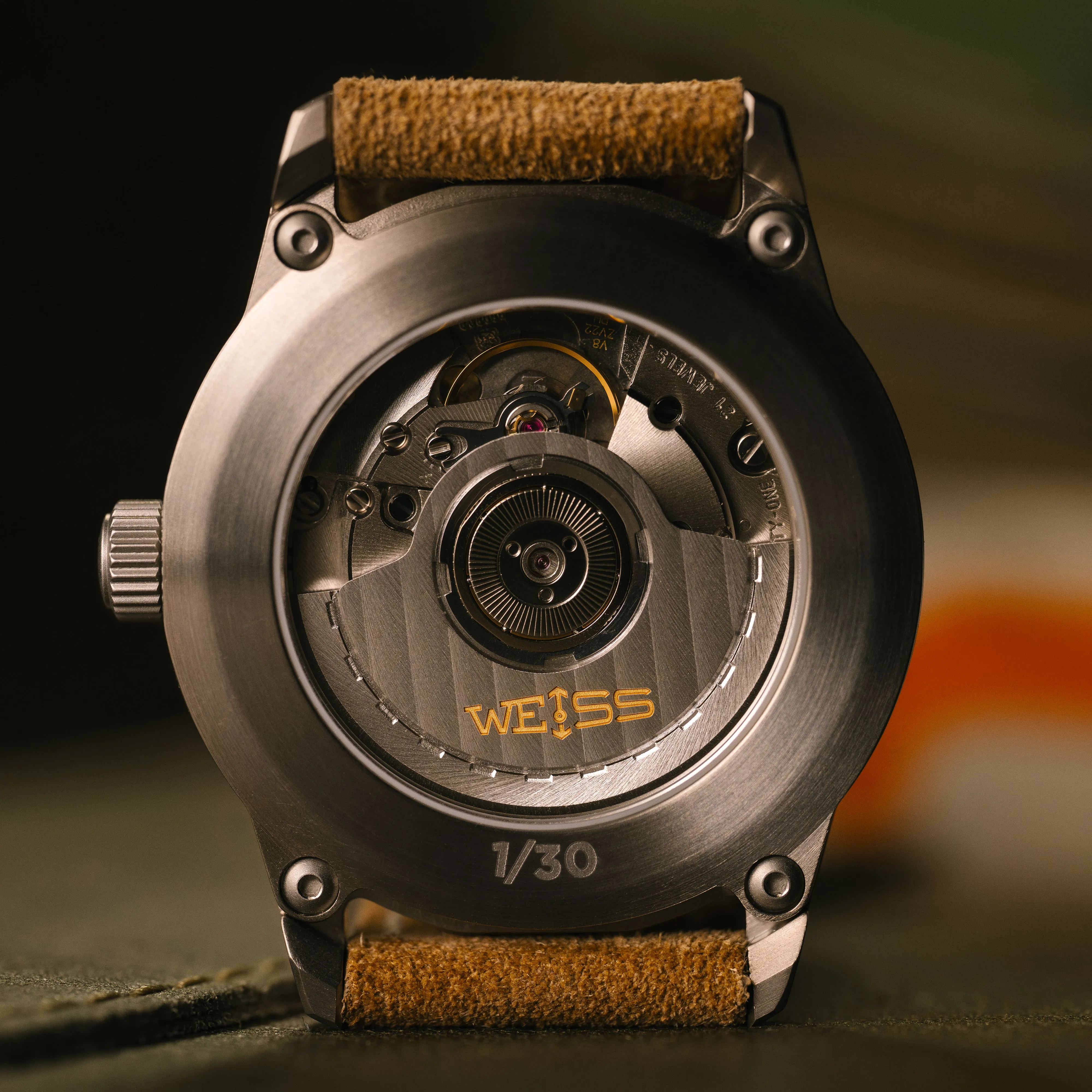 *Limited Edition* Titanium 38mm Automatic Standard Issue Field Watch with Date: Textured Black Dial sold by Weiss Watch Company product image thumbnail 2