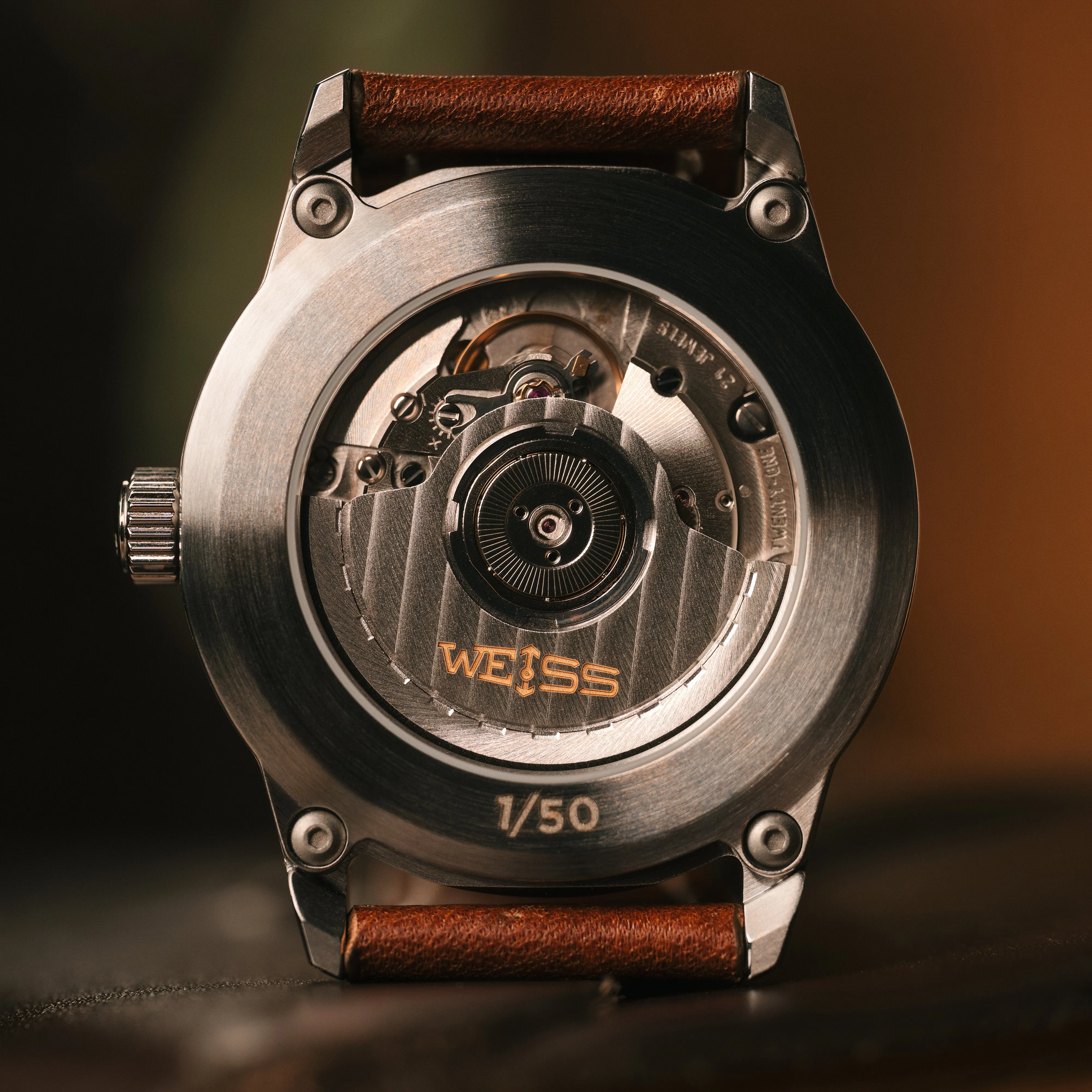 *Limited Edition* 38mm Automatic Standard Issue Field Watch with Date: Textured Denim Dial sold by Weiss Watch Company product image thumbnail 2