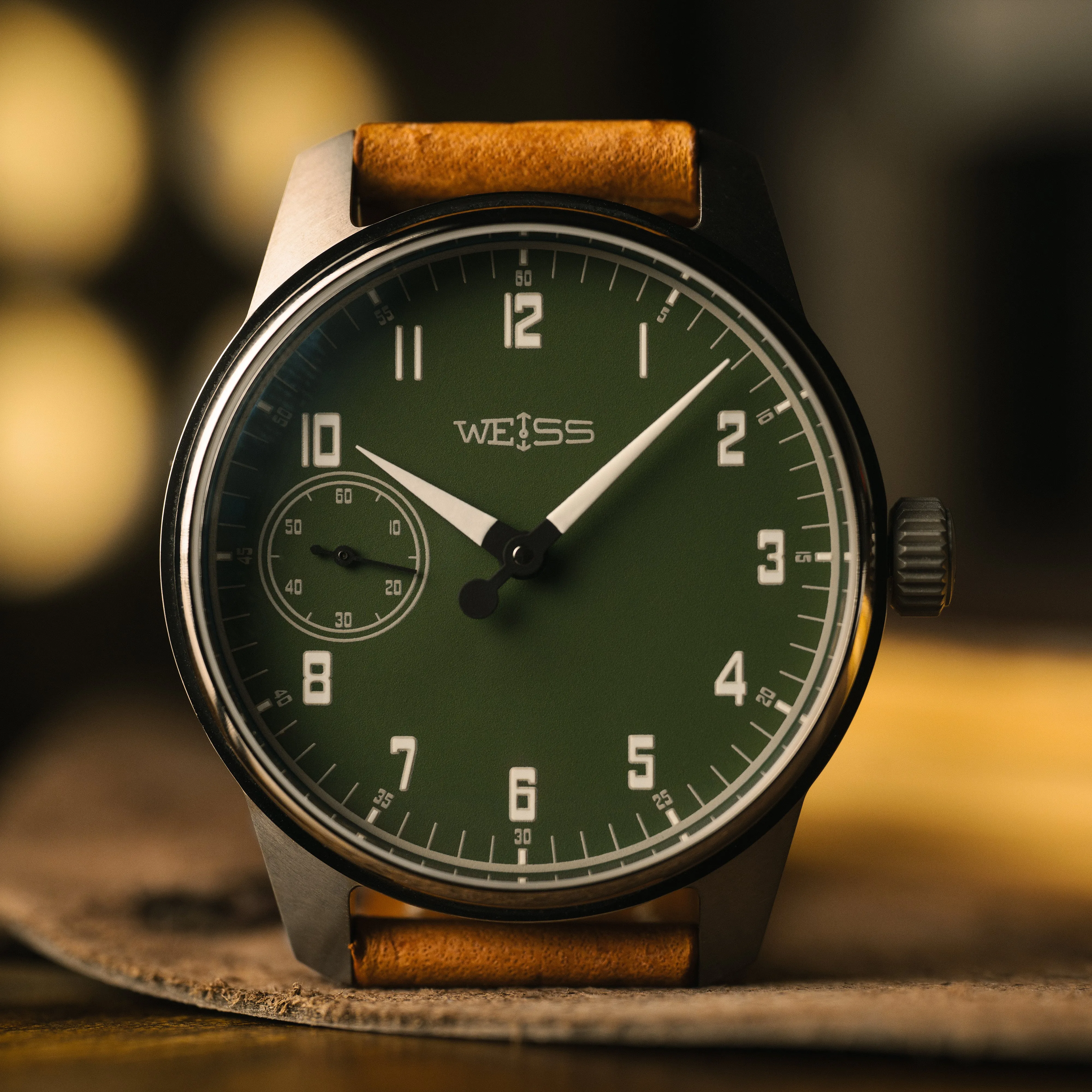 *Limited Edition* Titanium Gauge Series 42mm Standard Issue Field Watch: Bronze Green sold by Weiss Watch Company