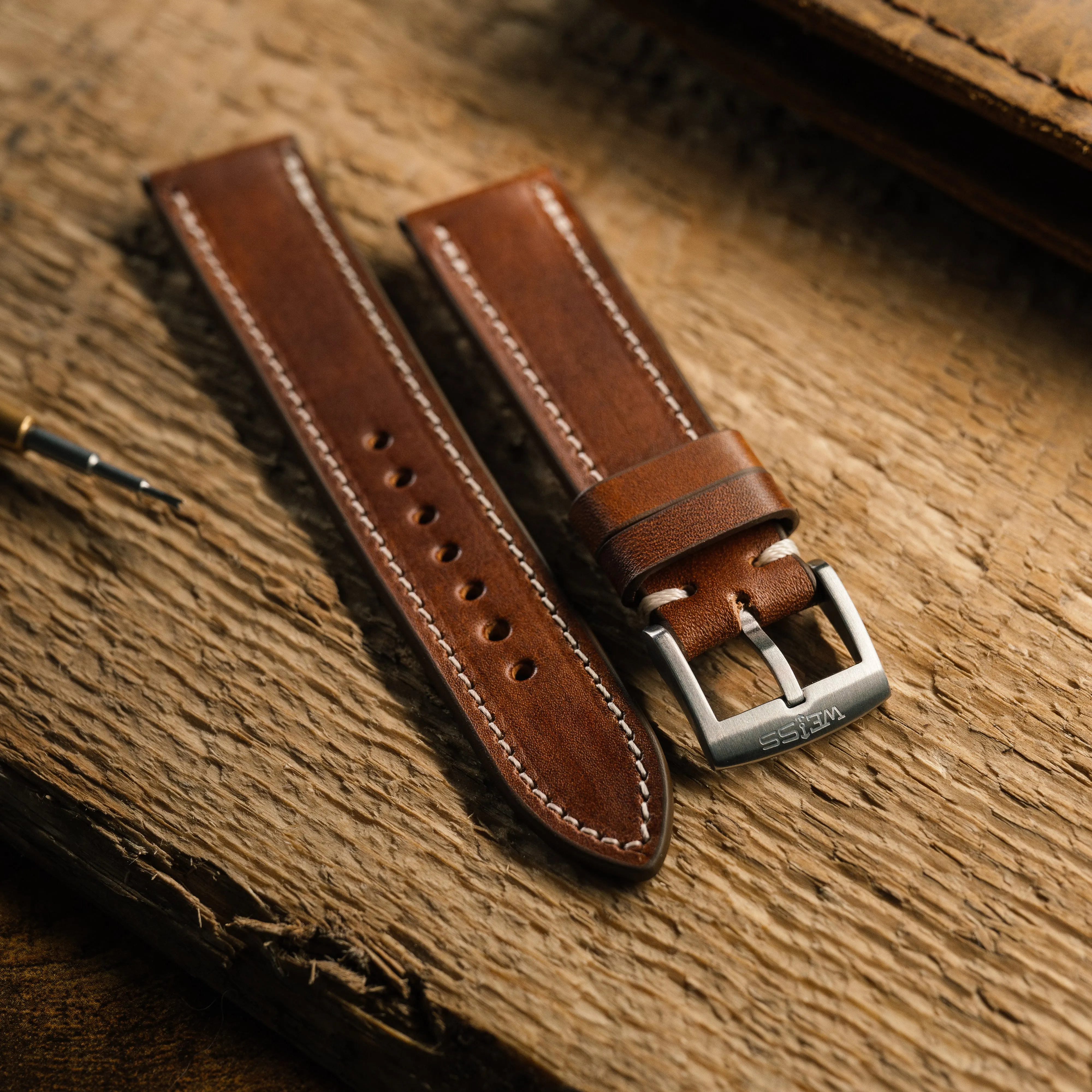 Buttero Museum Leather Strap sold by Weiss Watch Company