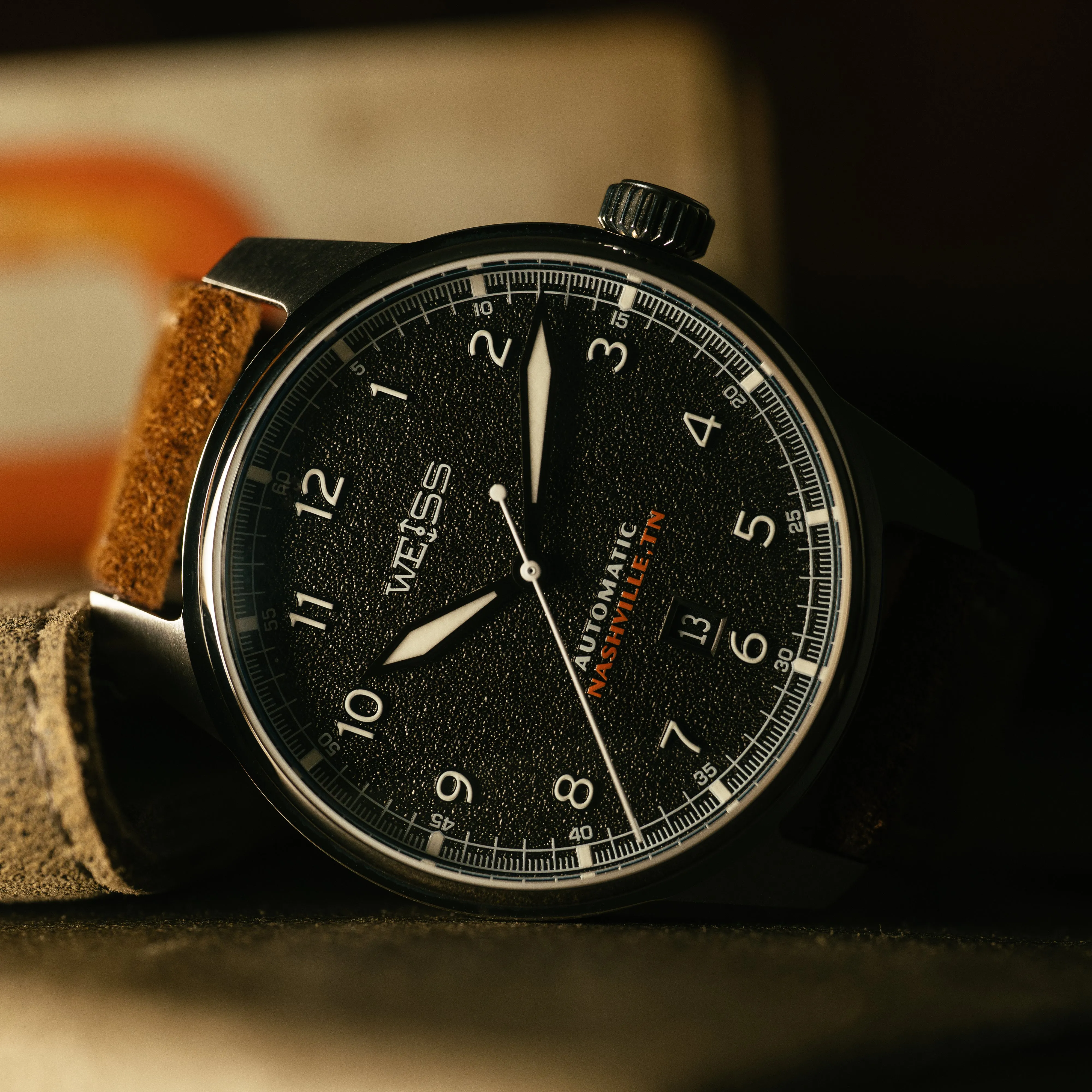 *Limited Edition* 42mm Automatic Standard Issue Field Watch with Date: Textured Black Dial sold by Weiss Watch Company product image thumbnail 5