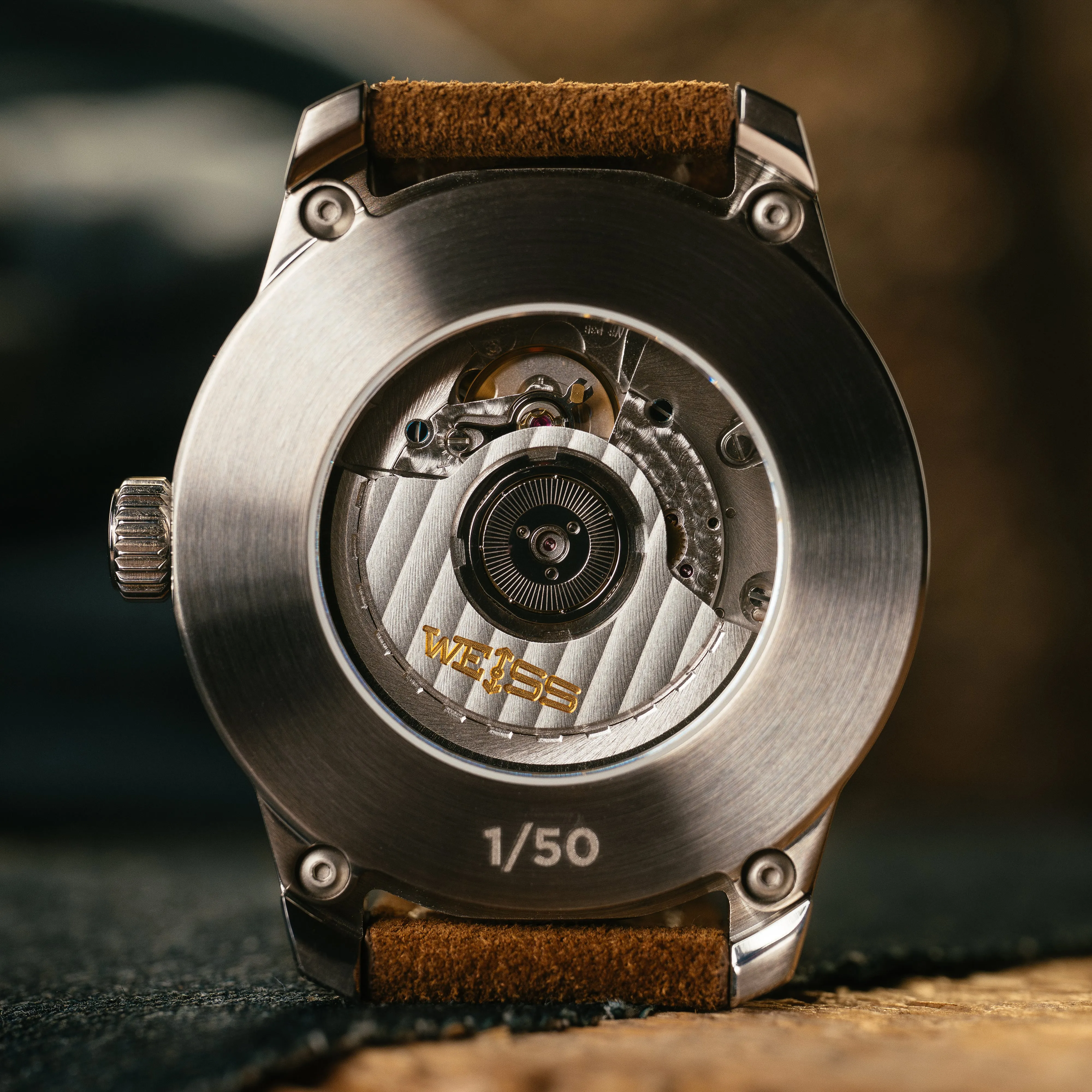 *Limited Edition* 42mm Automatic Standard Issue Field Watch with Date: Textured Denim Dial sold by Weiss Watch Company product image thumbnail 2