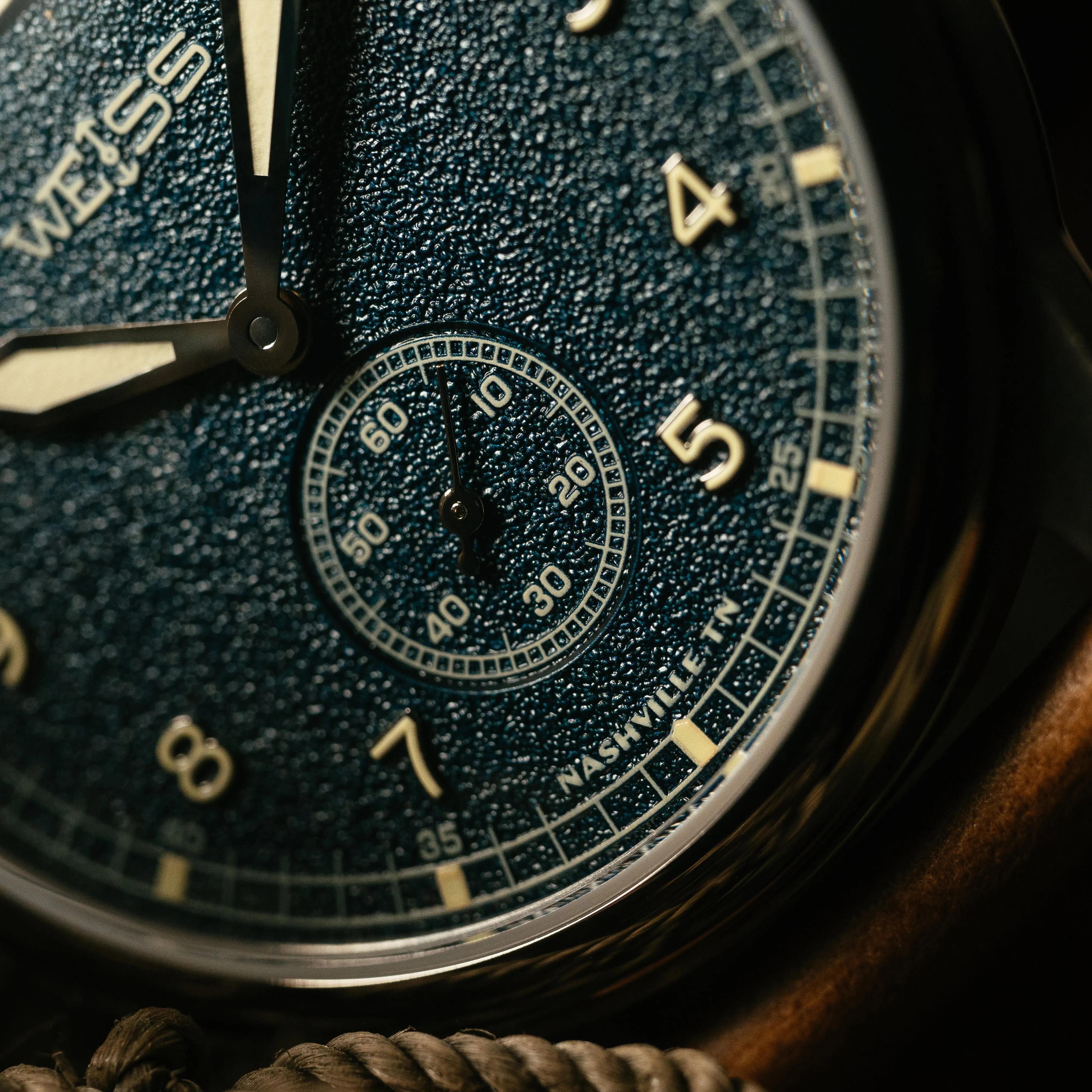 *Limited Edition* Titanium 38mm Standard Issue Field Watch: Pacific Blue sold by Weiss Watch Company product image thumbnail 5
