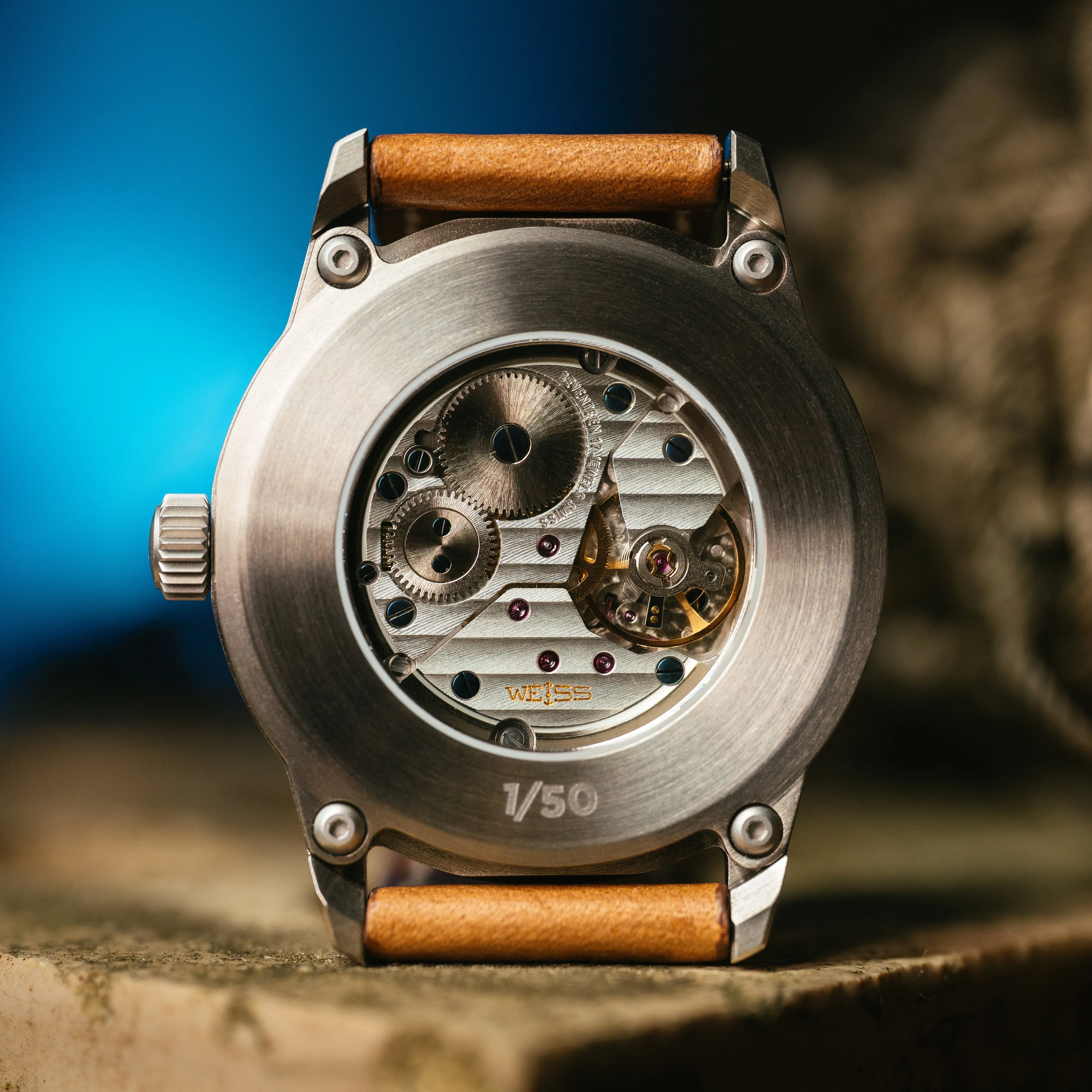 *Limited Edition* Titanium 38mm Standard Issue Field Watch: Pacific Blue sold by Weiss Watch Company product image thumbnail 3