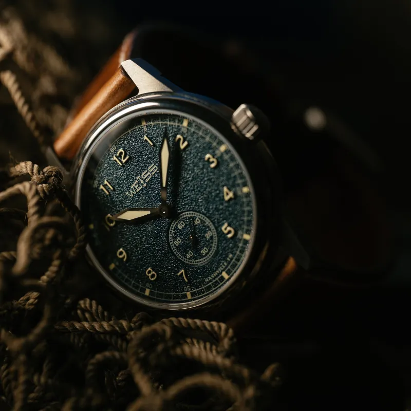 *Limited Edition* Titanium 38mm Standard Issue Field Watch: Pacific Blue made by Weiss Watch Company