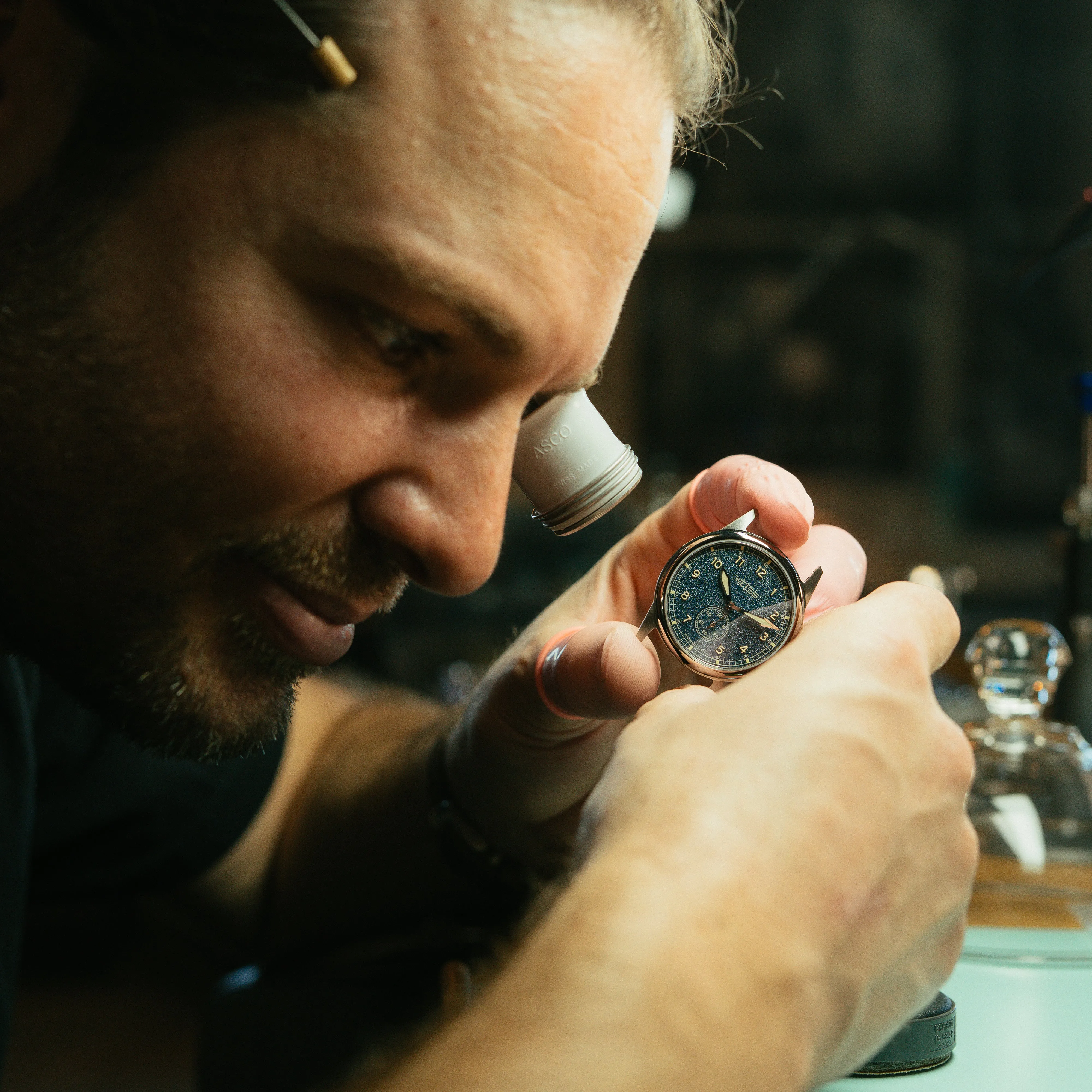 *Limited Edition* Titanium 38mm Standard Issue Field Watch: Pacific Blue sold by Weiss Watch Company product image thumbnail 4