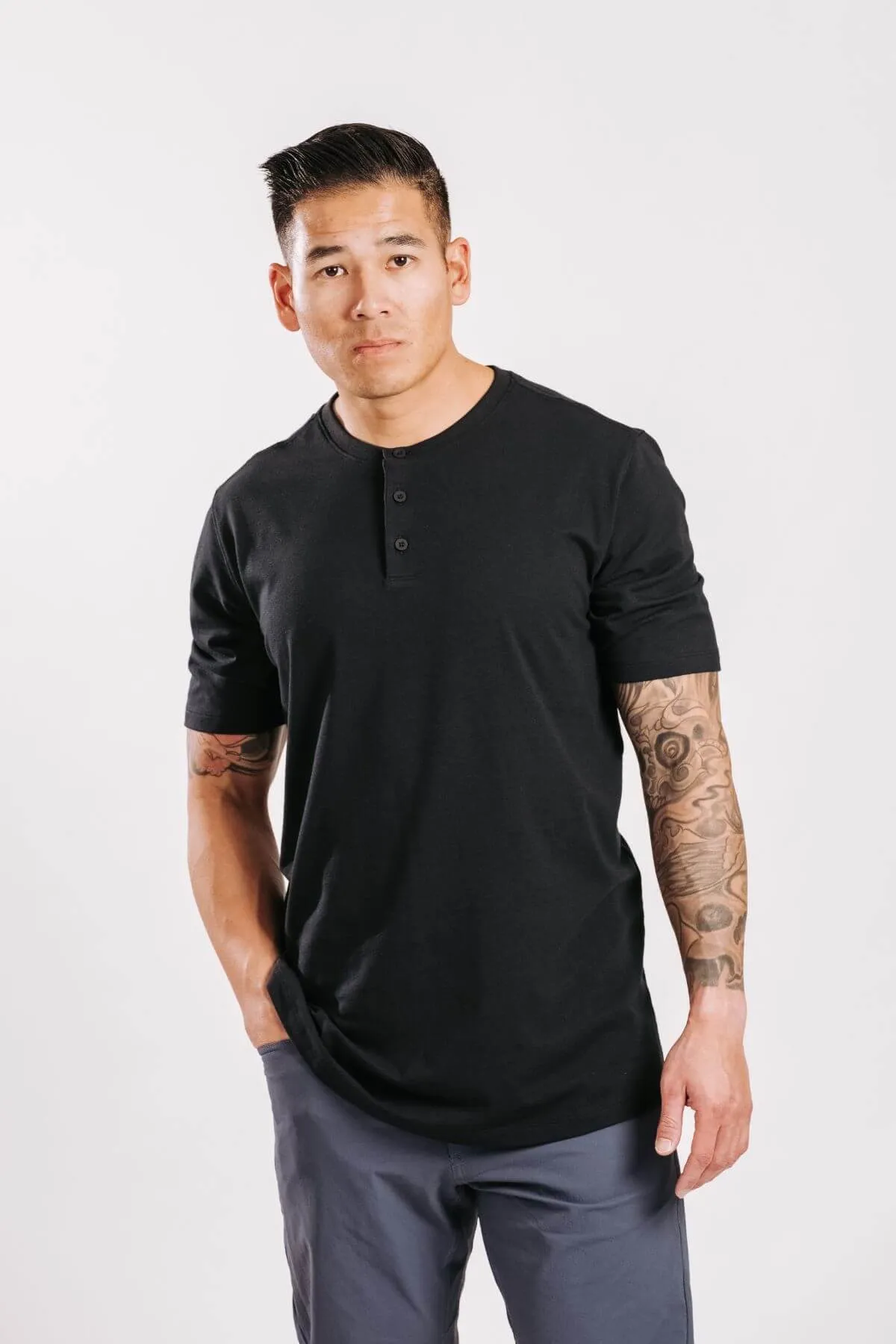 X Cotton Short Sleeve Henley sold by Western Rise product image thumbnail 3