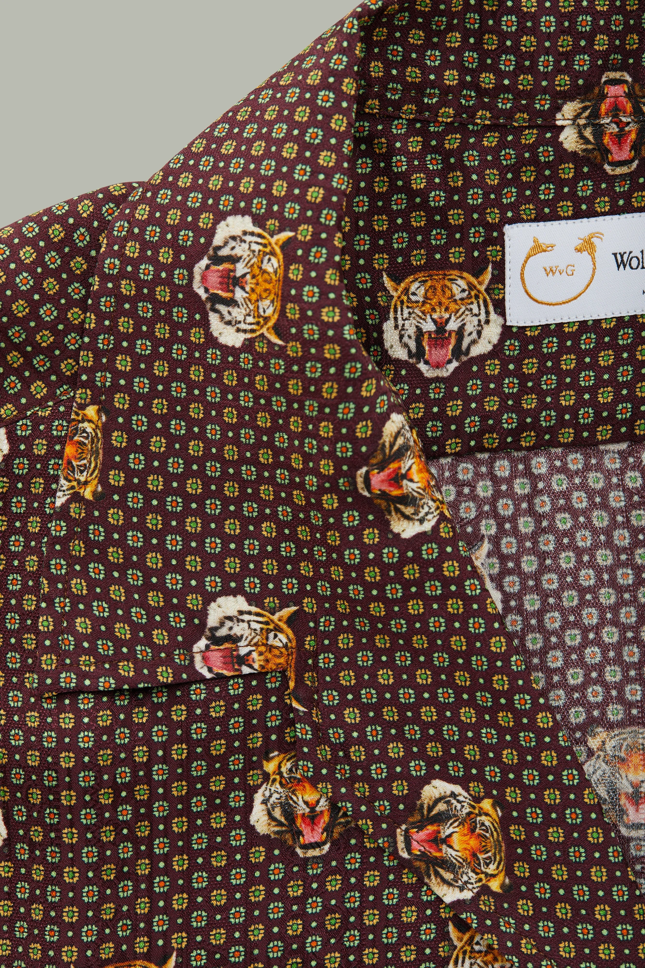 Silk Bowling Shirt Tiger Print sold by Wolf vs Goat product image thumbnail 4