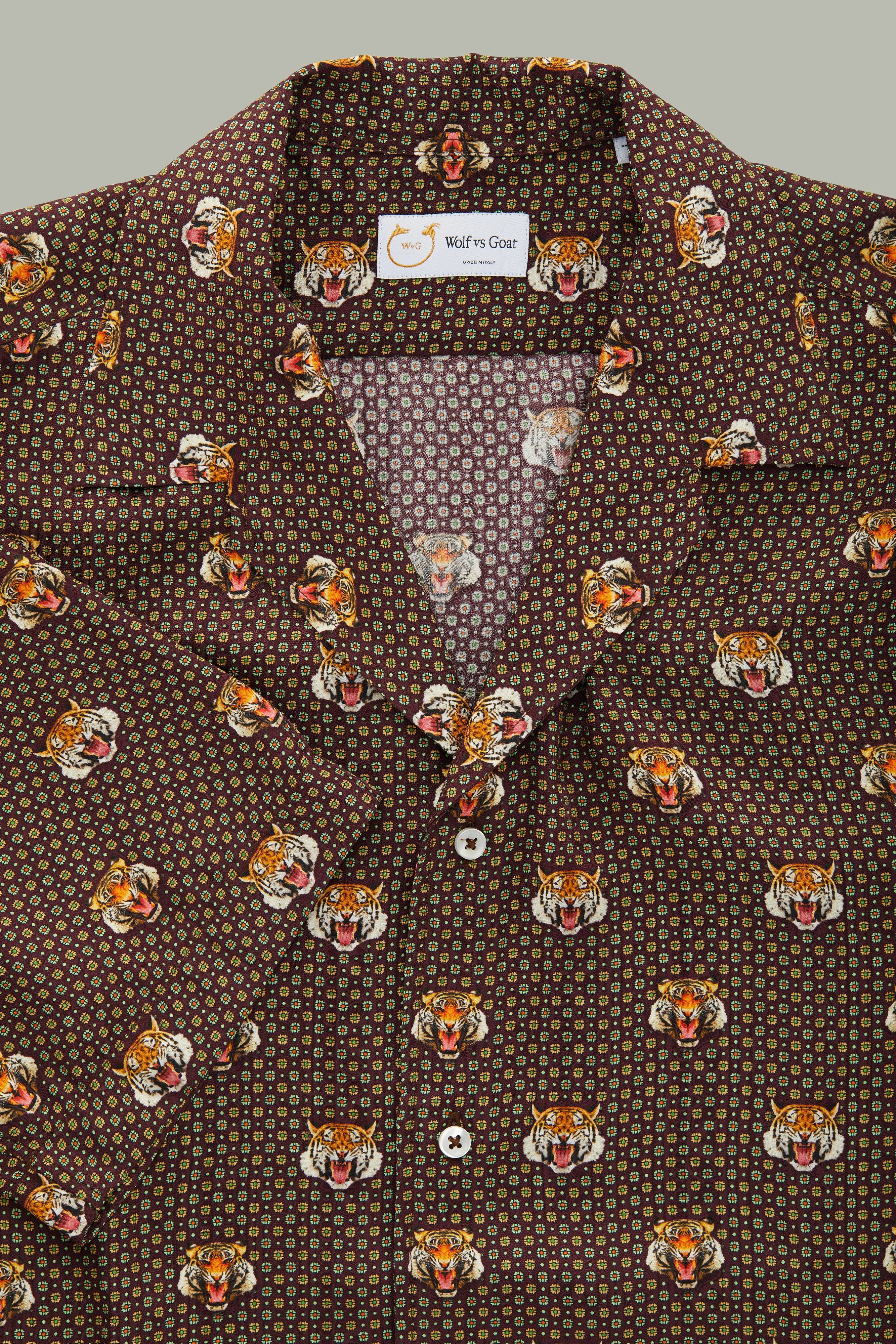 Silk Bowling Shirt Tiger Print sold by Wolf vs Goat product image thumbnail 3