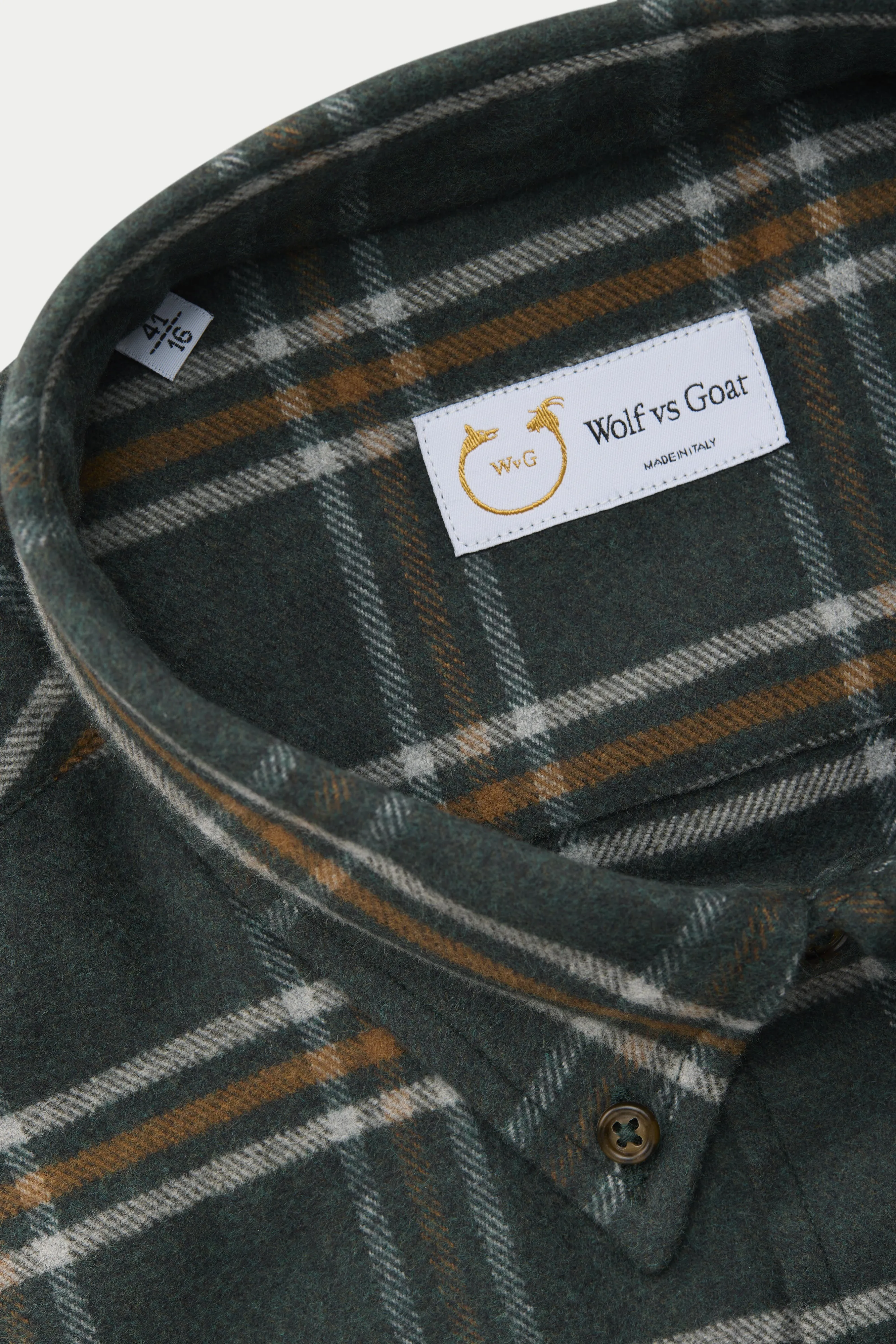 Long Sleeve Regular Button Down Shirt Green Plaid sold by Wolf vs Goat product image thumbnail 4