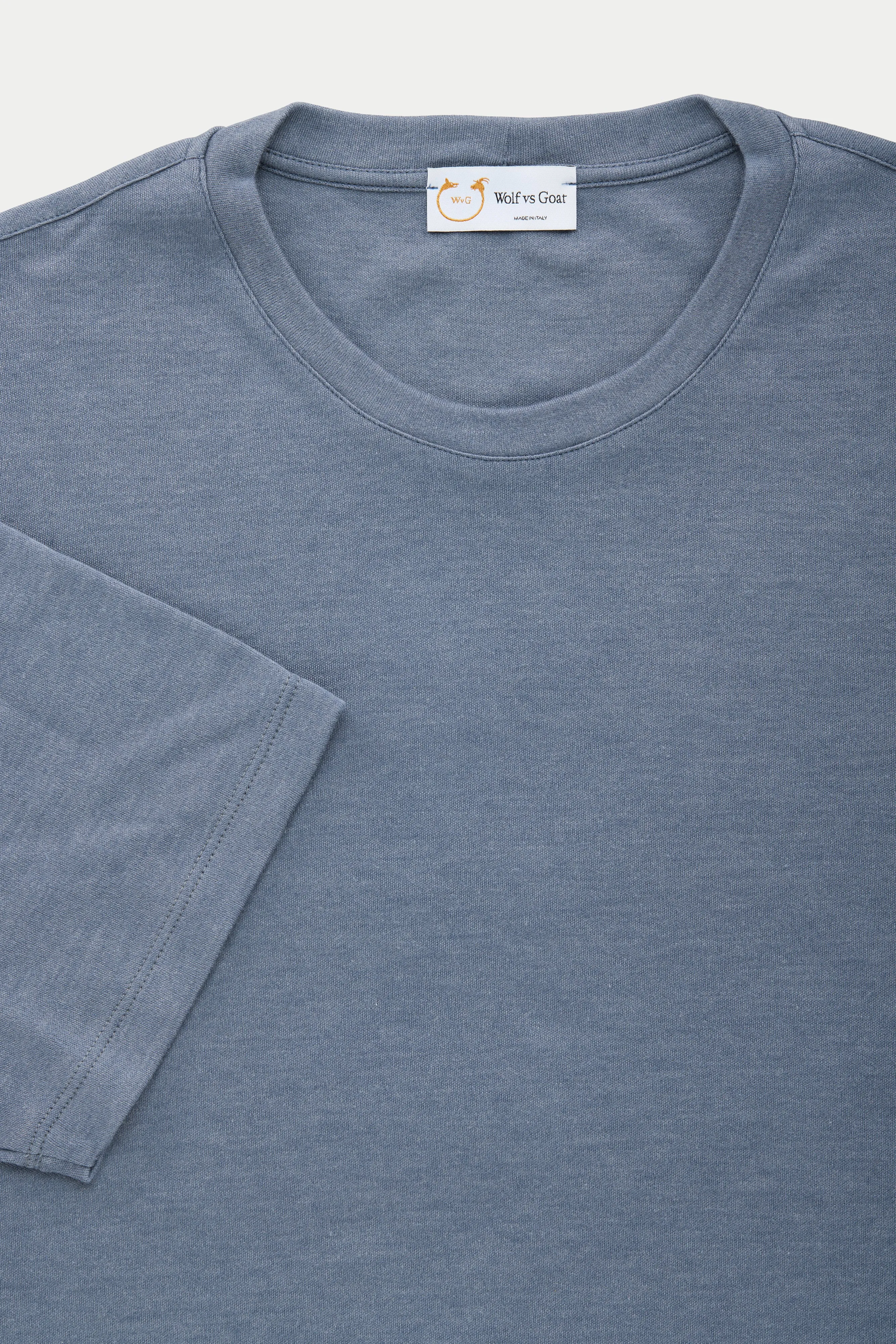 Cashmere Silk Interlock Short Sleeve Crewneck T-Shirt 5 Color Option sold by Wolf vs Goat product image thumbnail 2