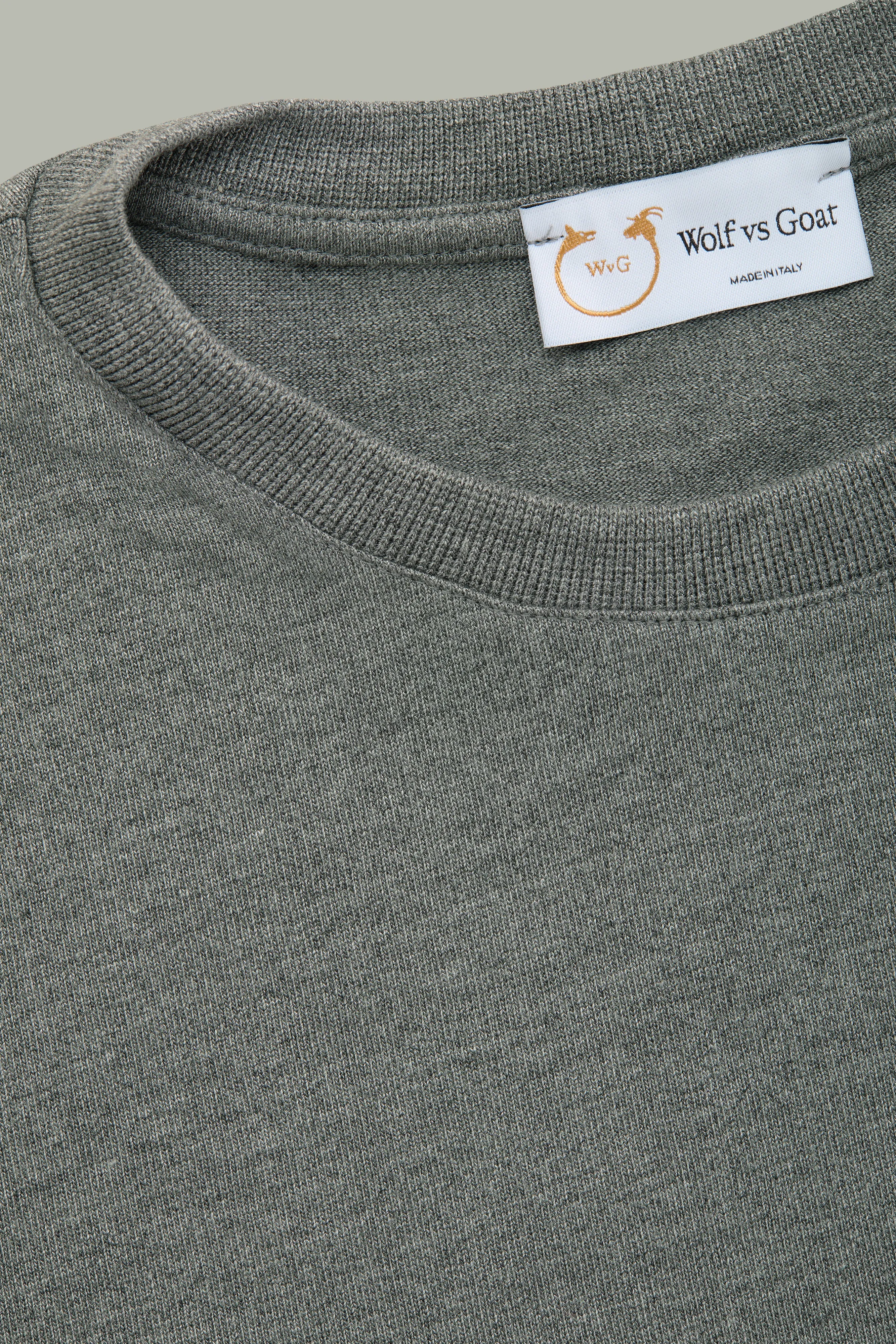 Heavyweight Short Sleeve Bamboo Sorona Jersey Crewneck Grey sold by Wolf vs Goat product image thumbnail 3