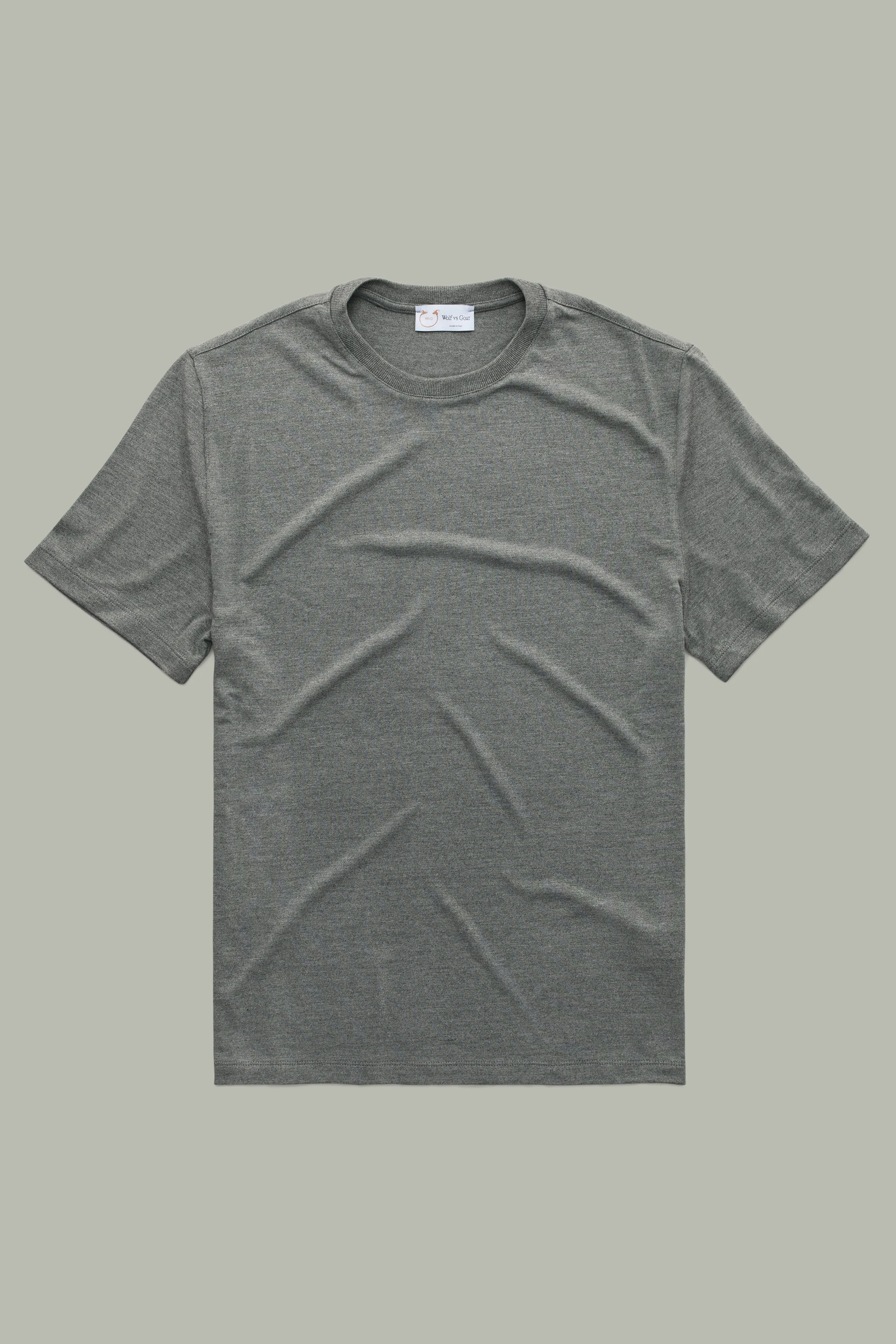 Heavyweight Short Sleeve Bamboo Sorona Jersey Crewneck Grey sold by Wolf vs Goat