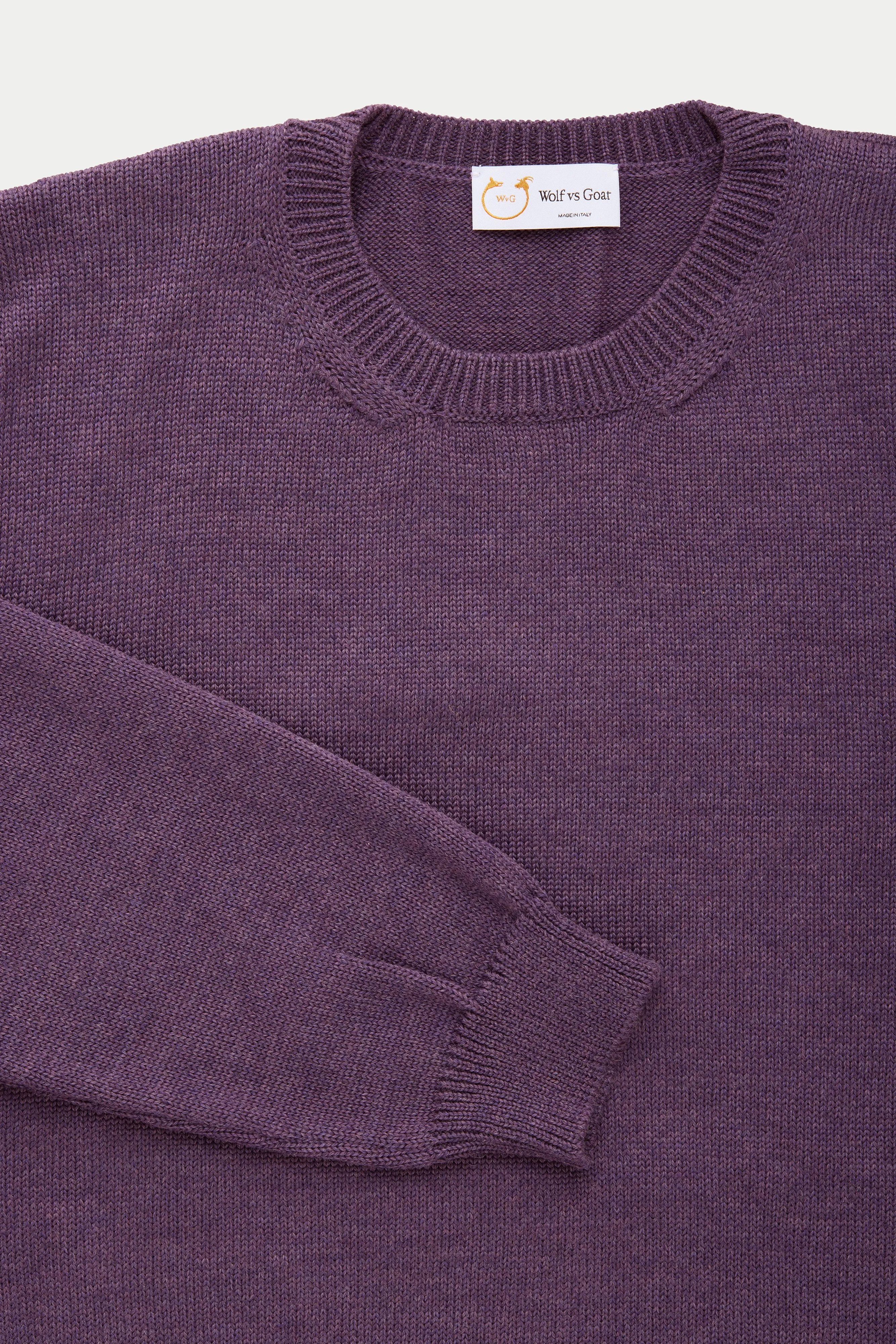 Long Sleeve Wool Knitted Crewneck 4 Color Options sold by Wolf vs Goat product image thumbnail 2