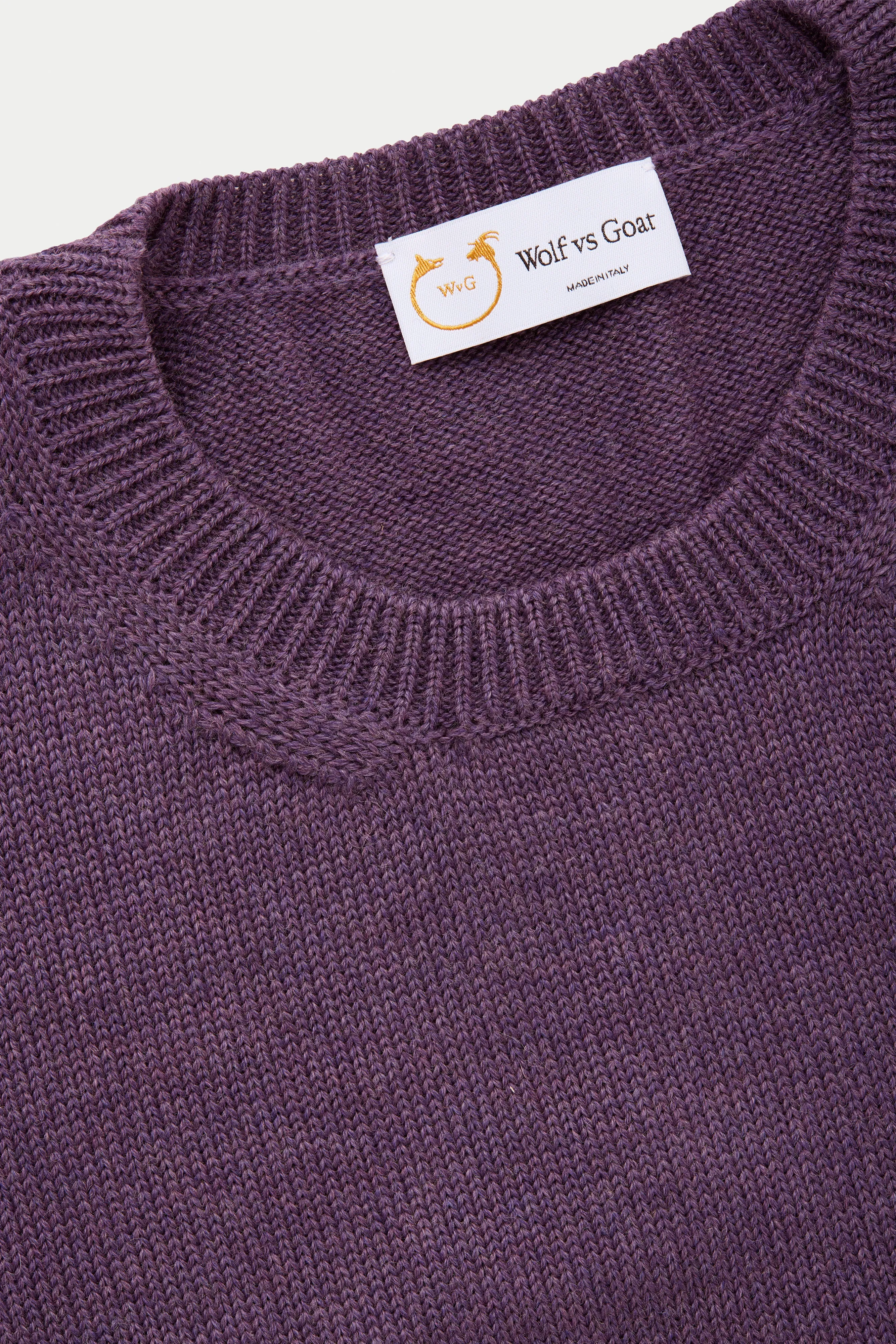 Long Sleeve Wool Knitted Crewneck 4 Color Options sold by Wolf vs Goat product image thumbnail 3