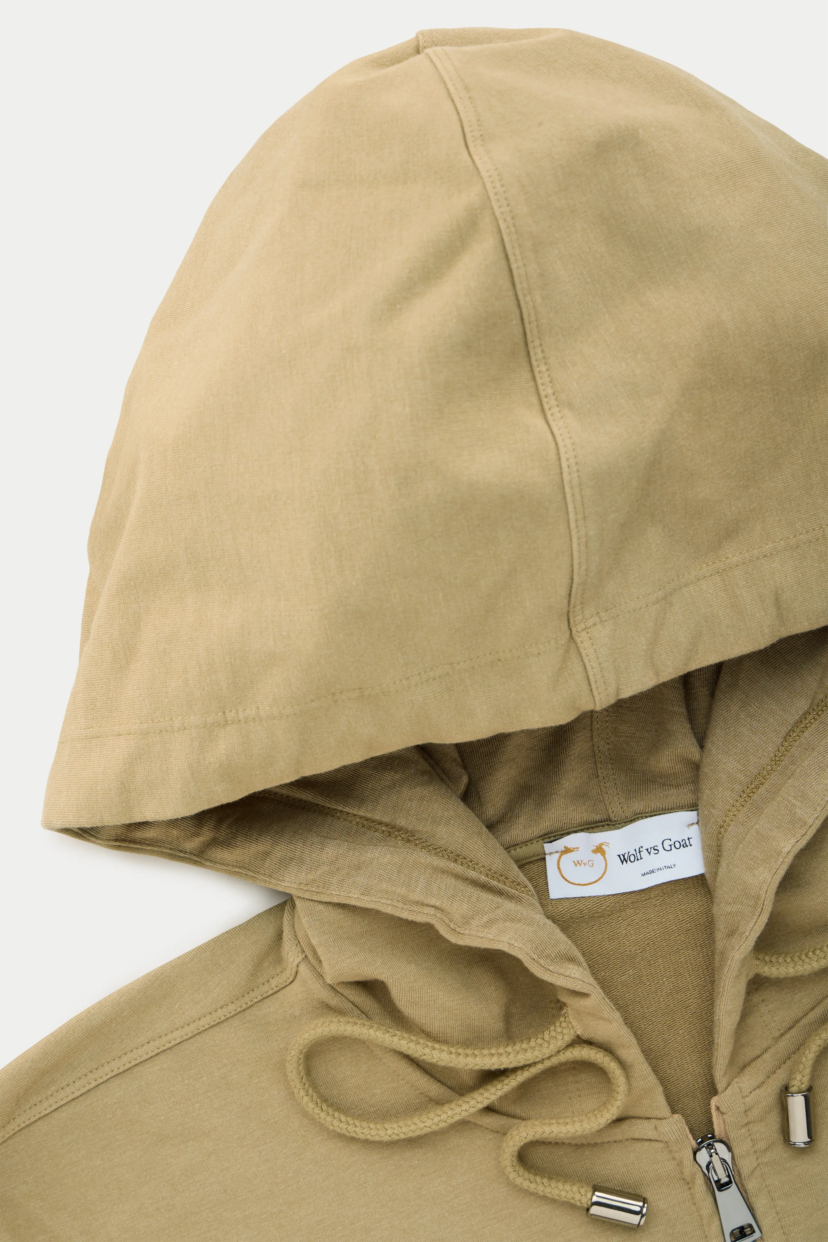 Bamboo Sorona Relaxed Zip Up Hoodie Kelp sold by Wolf vs Goat product image thumbnail 4