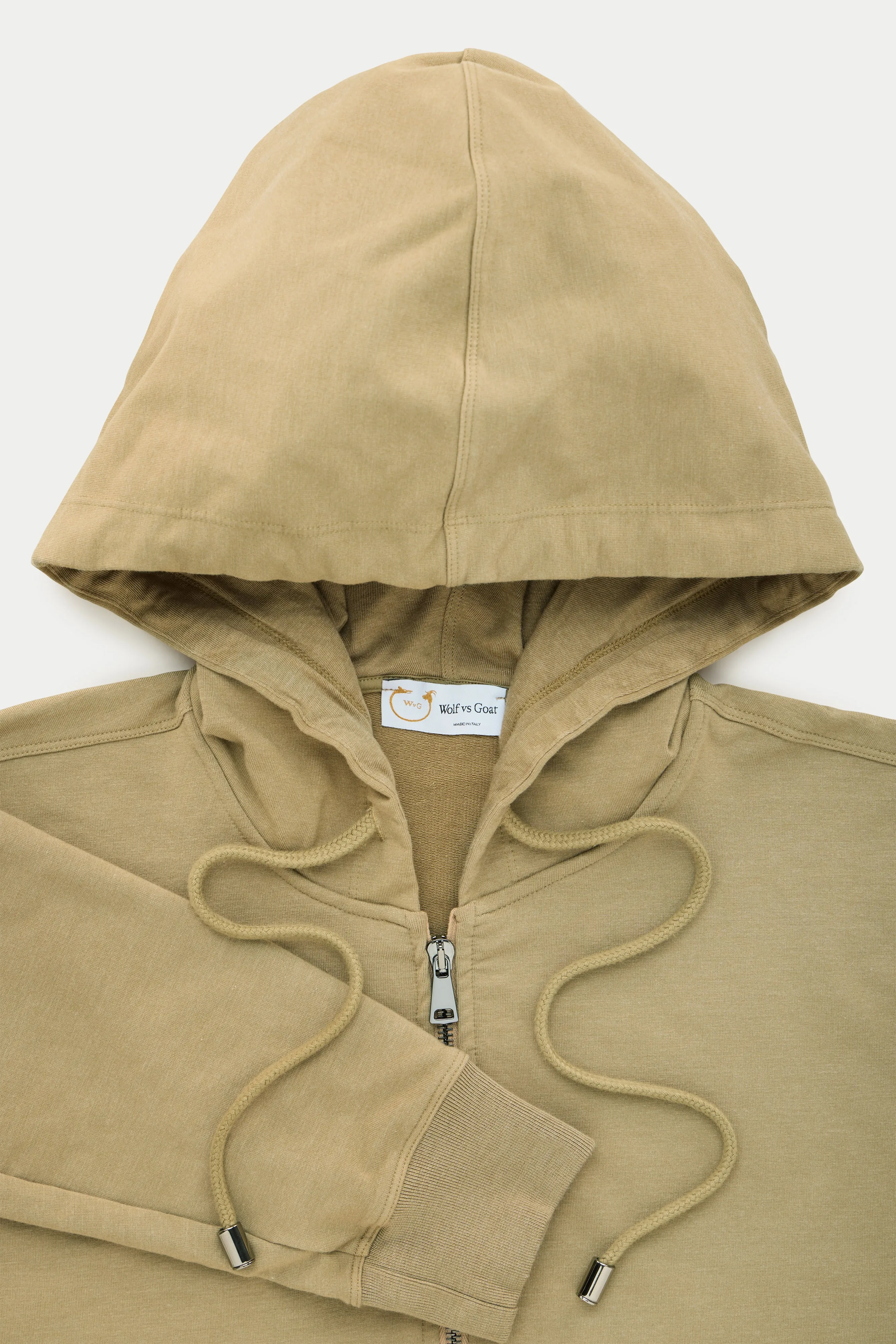 Bamboo Sorona Relaxed Zip Up Hoodie Kelp sold by Wolf vs Goat product image thumbnail 3