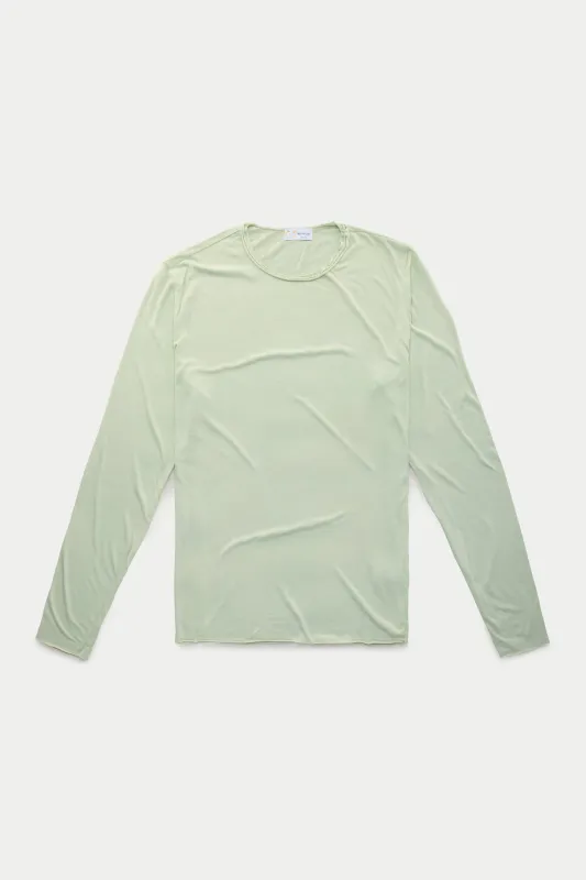 Bamboo Sorona LongSleeve Roll Neck T-Shirt Green Lily sold by Wolf vs Goat