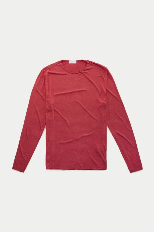 Bamboo Sorona Long Sleeve Roll Neck T-Shirt Lava Falls made by Wolf vs Goat