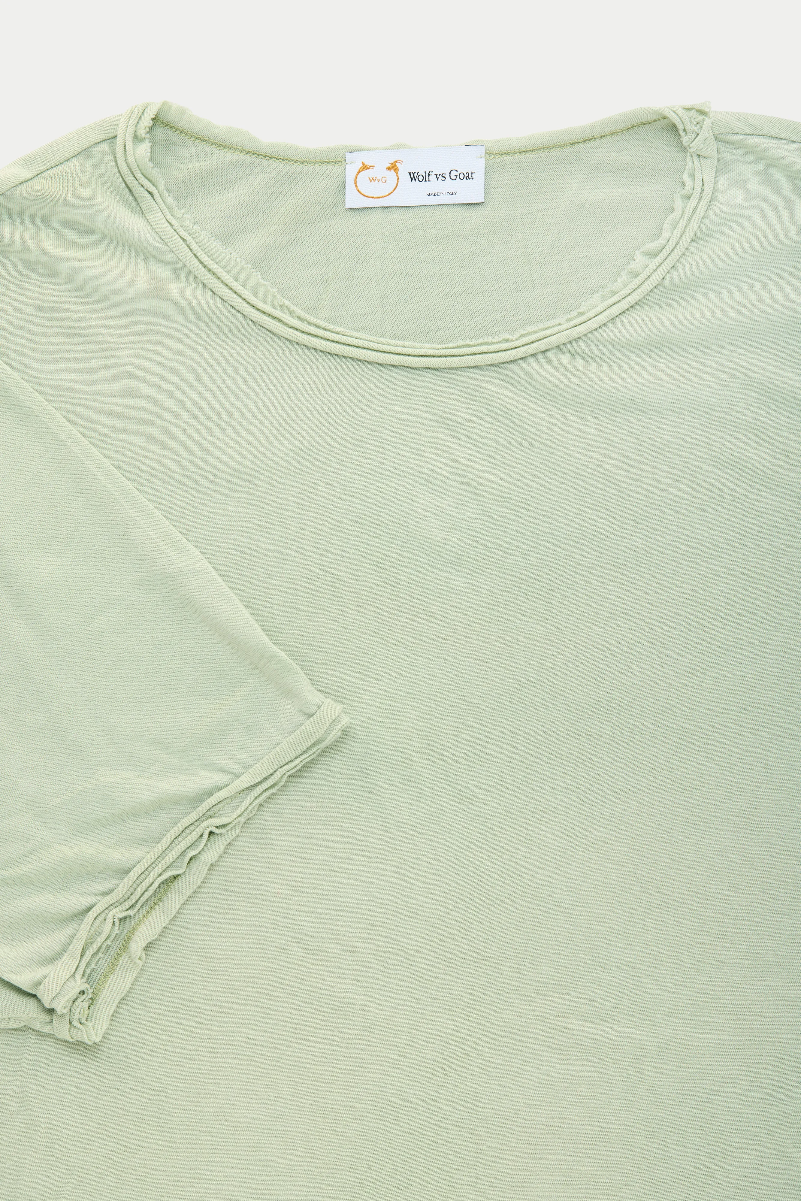 Bamboo Sorona Short Sleeve Roll Neck T-Shirt Green Lily sold by Wolf vs Goat product image thumbnail 2