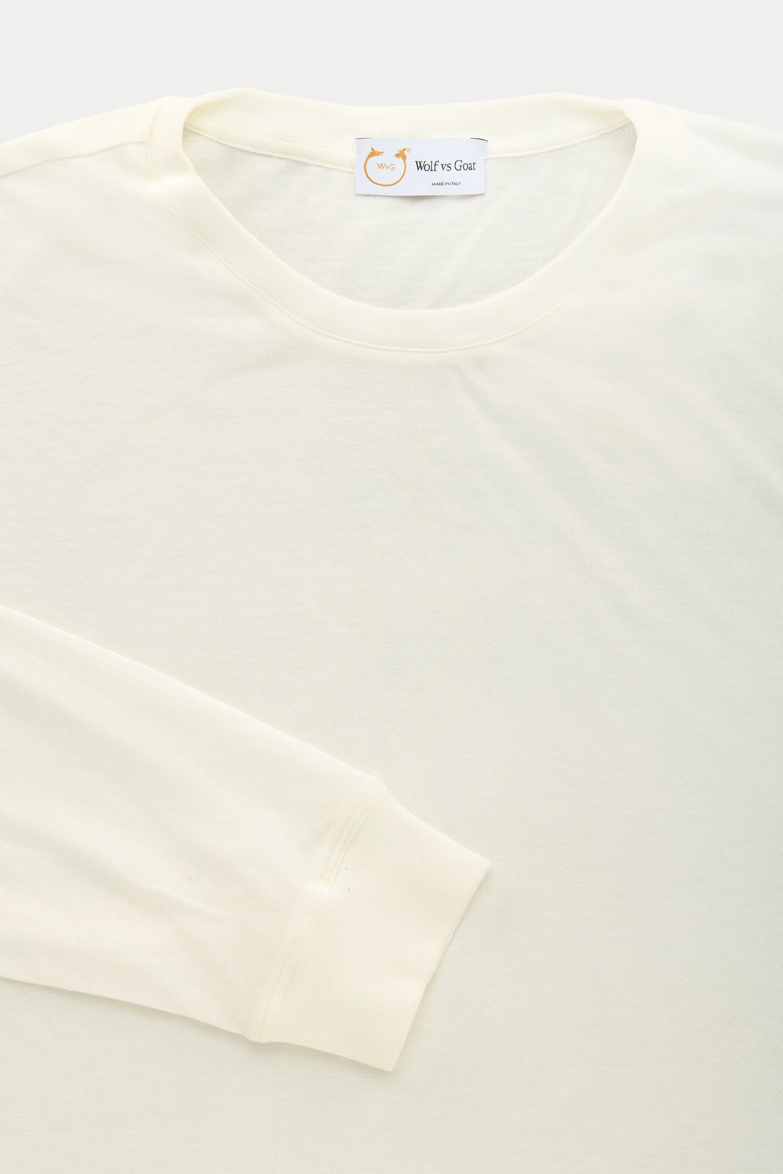 Bamboo Sorona Long Sleeve Crew Neck T-Shirt Cloud Dancer sold by Wolf vs Goat product image thumbnail 2