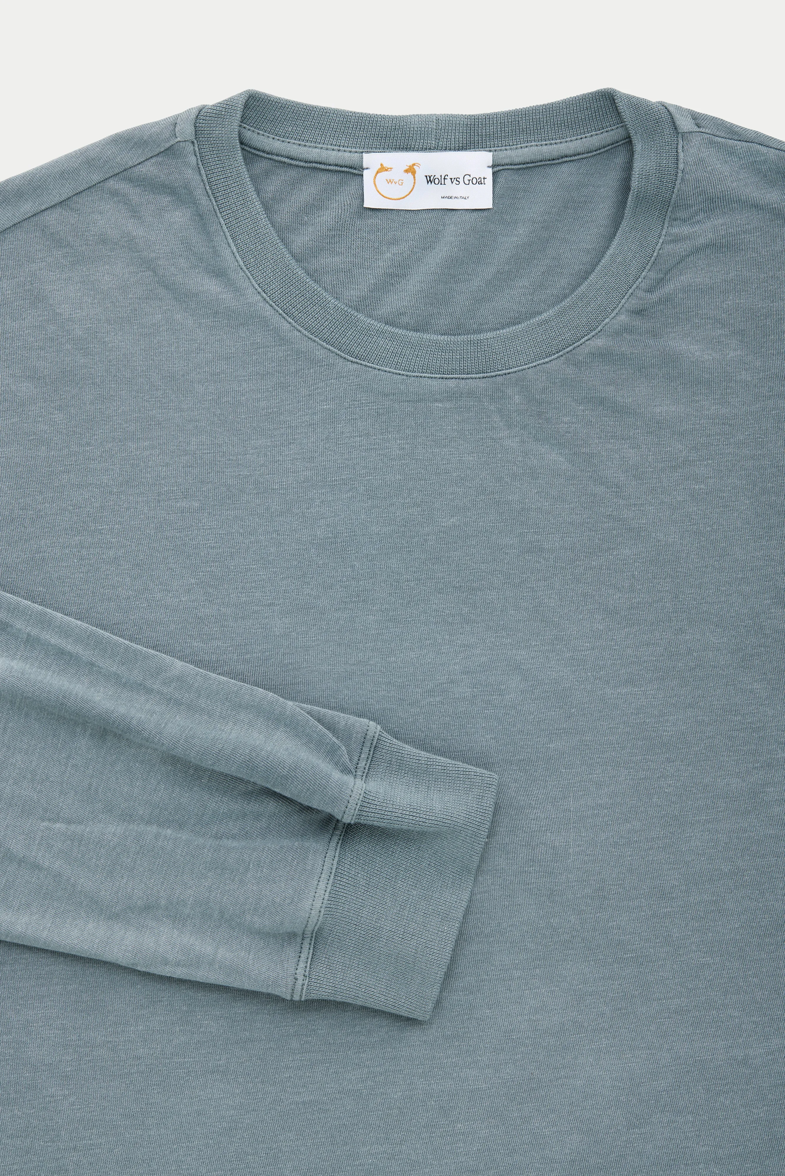 Bamboo Sorona Long Sleeve Crew Neck T-Shirt Stormy Weather sold by Wolf vs Goat product image thumbnail 2