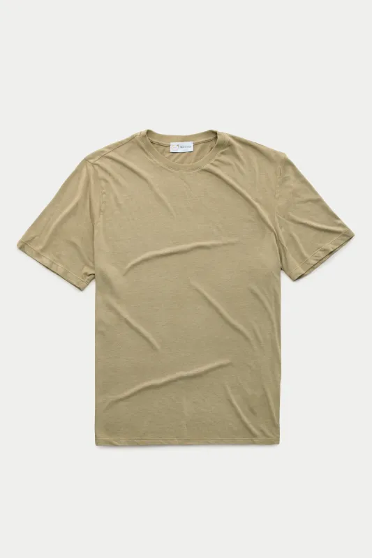 Bamboo Sorona Short Sleeve Crew Neck T-Shirt Kelp sold by Wolf vs Goat