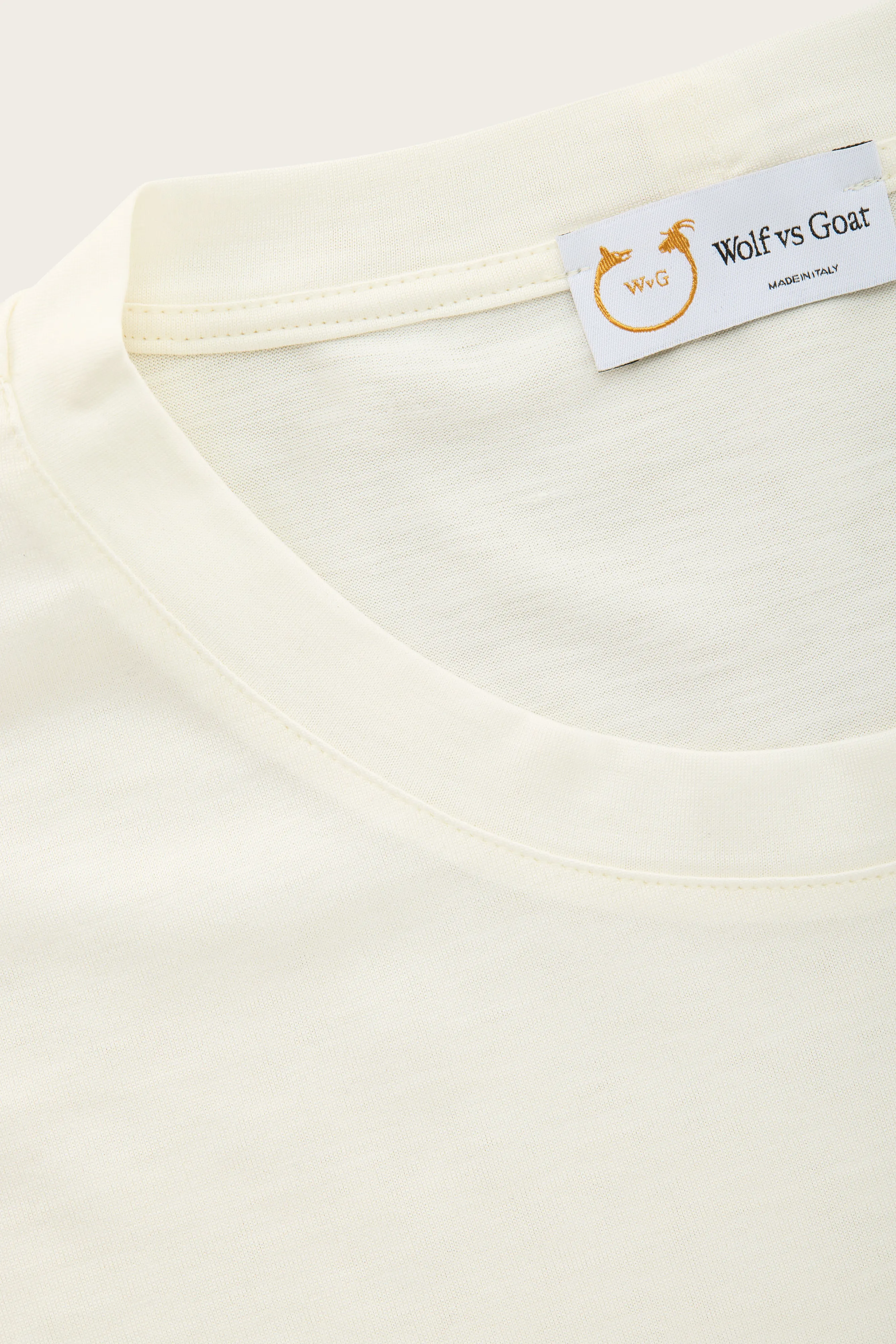 Silk Cotton Long Sleeve Crew Neck T-Shirt White sold by Wolf vs Goat product image thumbnail 3