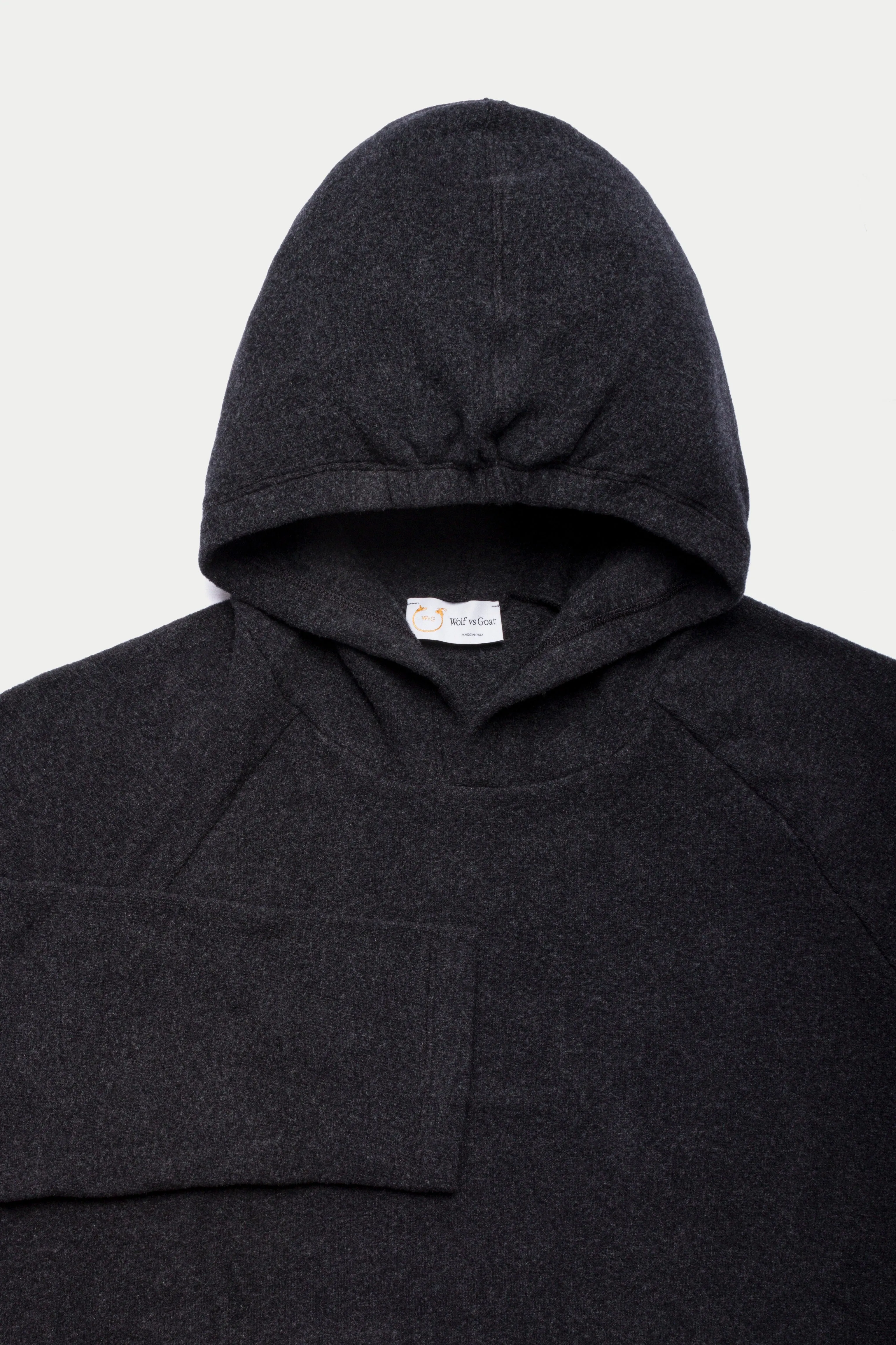 Rocco Brushed Cotton Hoodie Charcoal Grey sold by Wolf vs Goat product image thumbnail 2