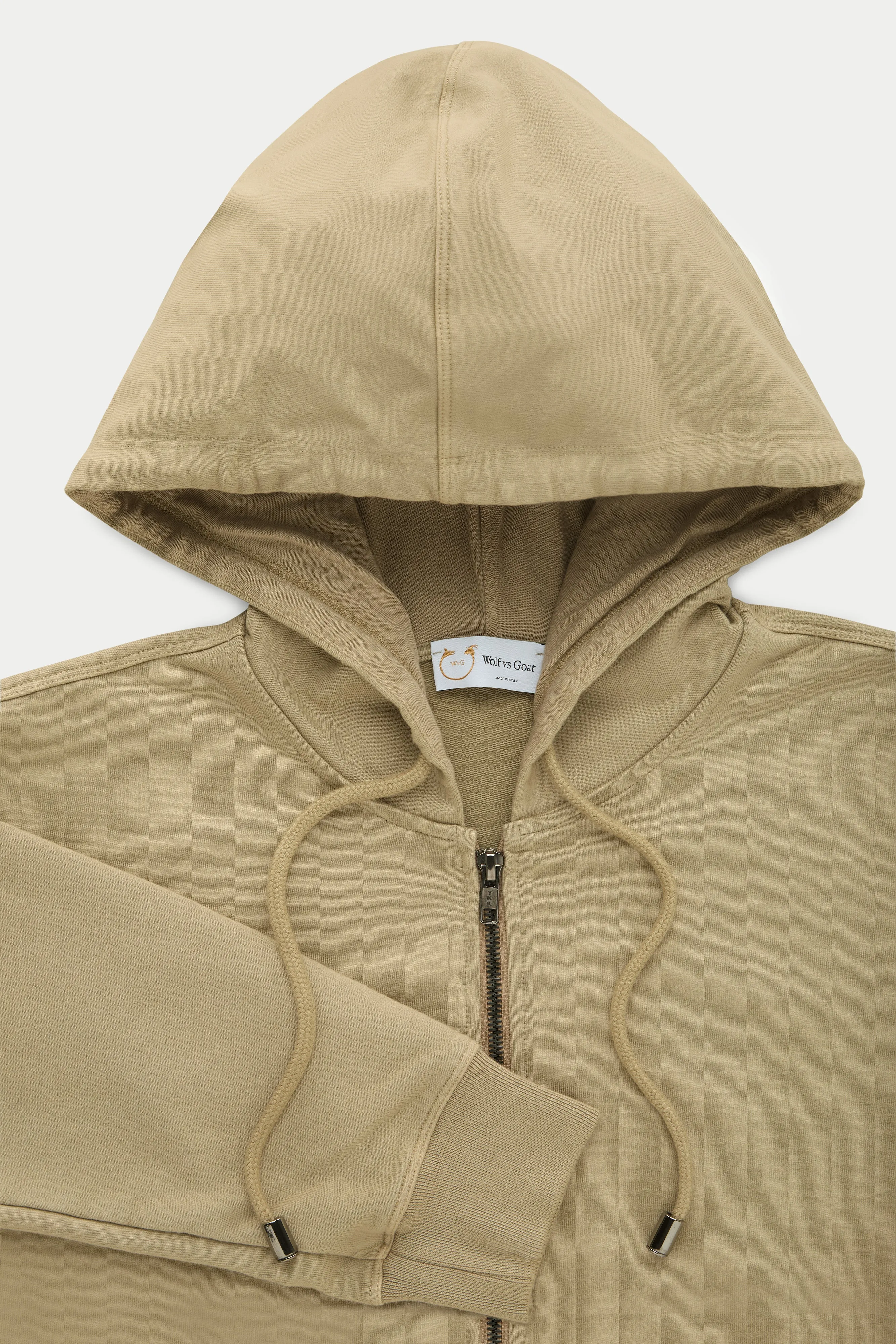 Cotton Modal Zip Up Hoodie Candied Ginger sold by Wolf vs Goat product image thumbnail 2