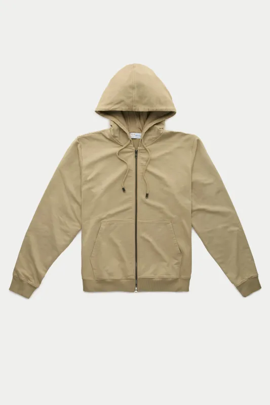 Cotton Modal Zip Up Hoodie Candied Ginger made by Wolf vs Goat