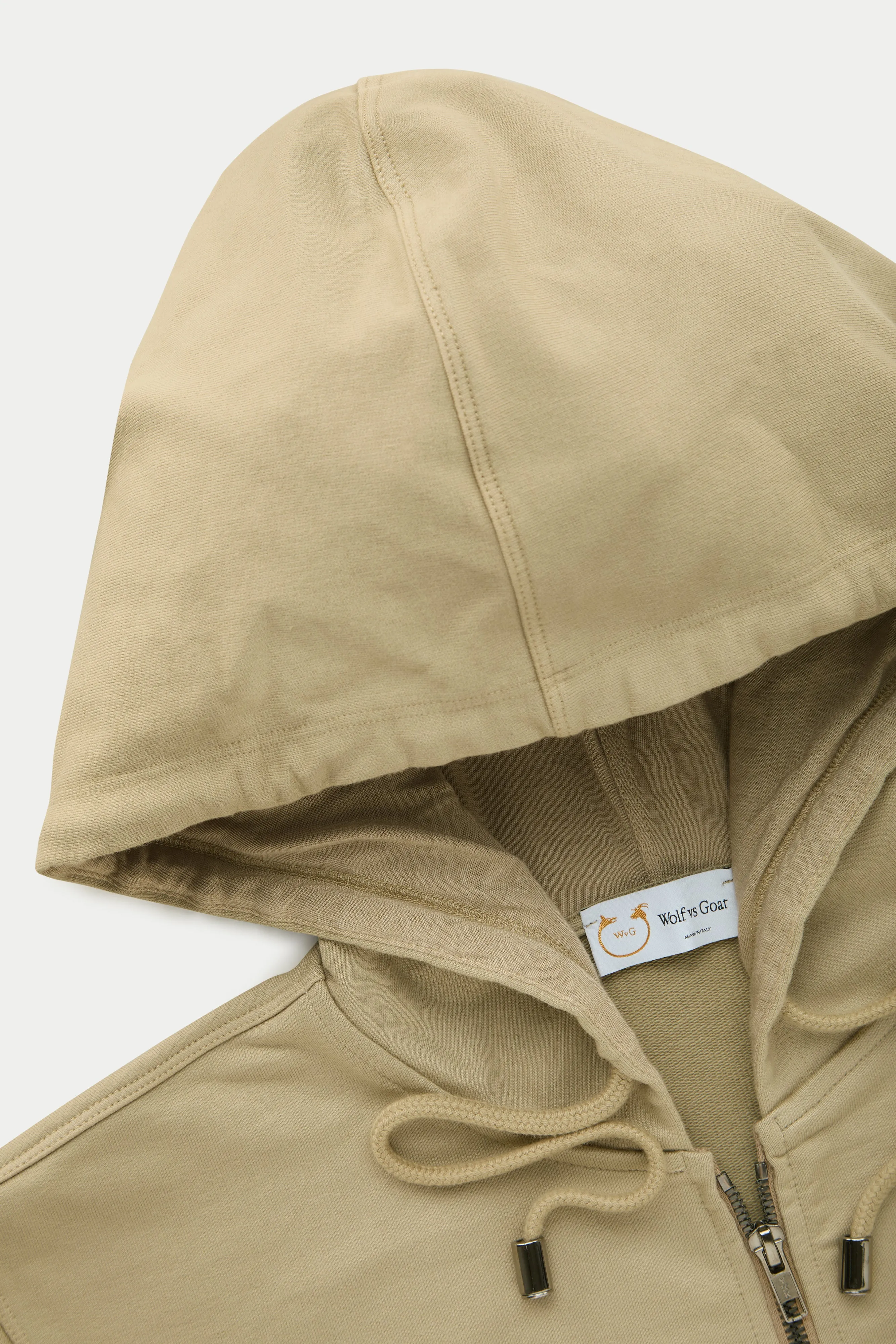 Cotton Modal Zip Up Hoodie Candied Ginger sold by Wolf vs Goat product image thumbnail 3