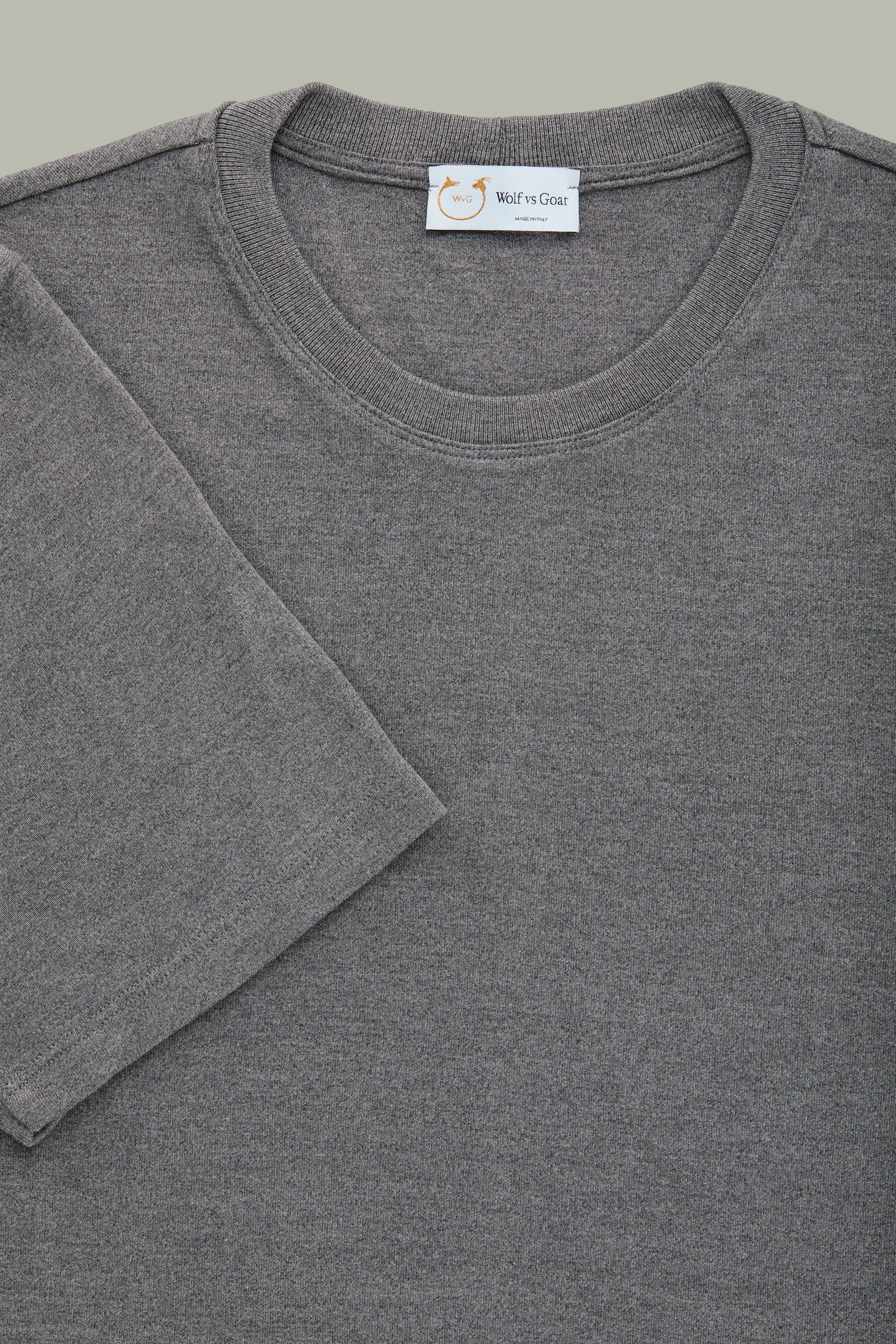 Heavyweight Bamboo Sorona Interlock Short Sleeve Crew Grey sold by Wolf vs Goat product image thumbnail 2