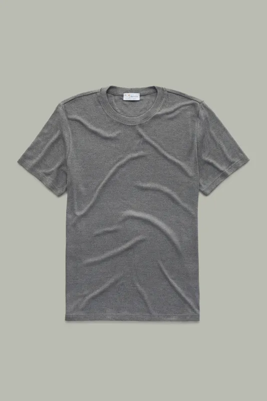 Heavyweight Bamboo Sorona Interlock Short Sleeve Crew Grey sold by Wolf vs Goat
