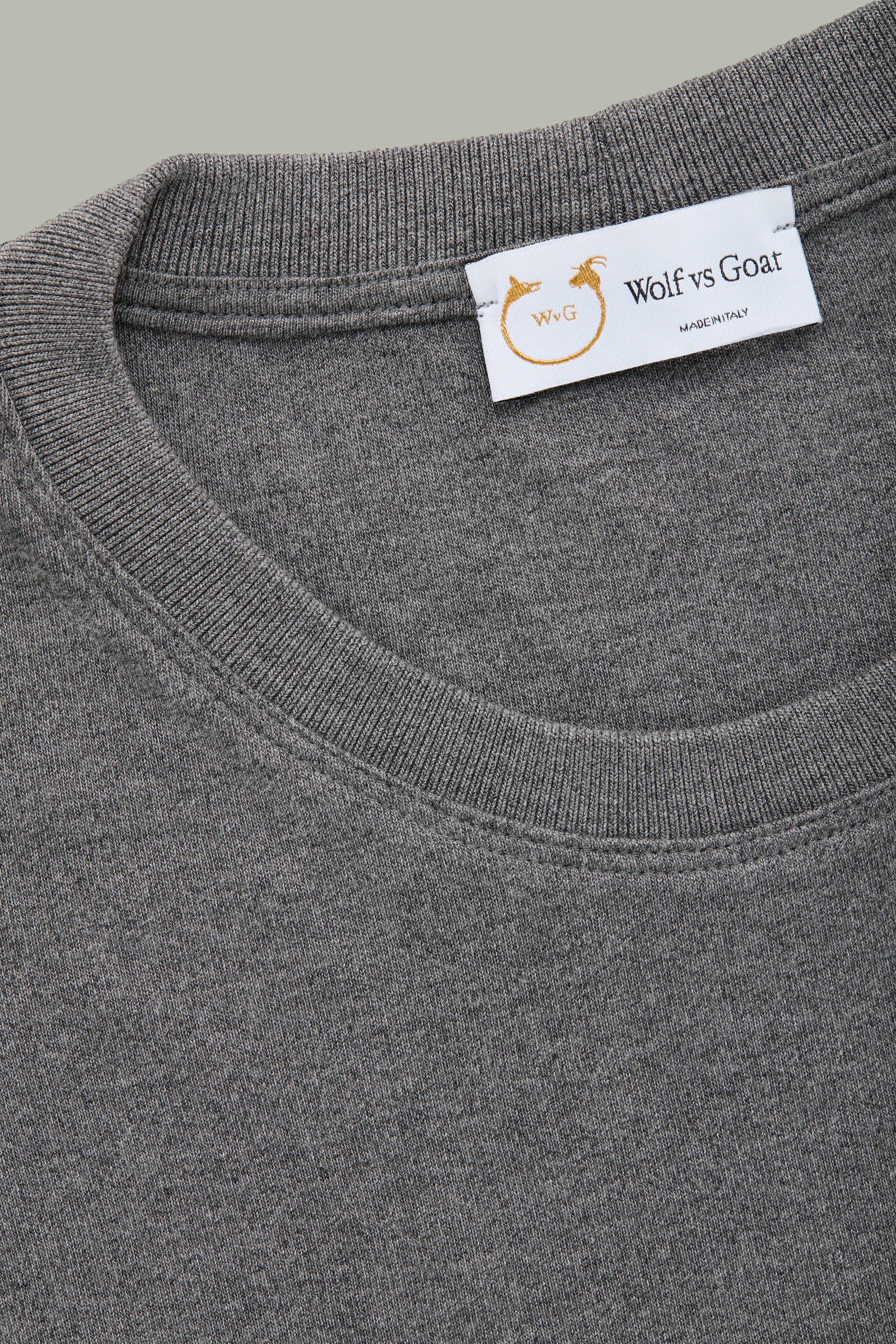 Heavyweight Bamboo Sorona Interlock Short Sleeve Crew Grey sold by Wolf vs Goat product image thumbnail 3