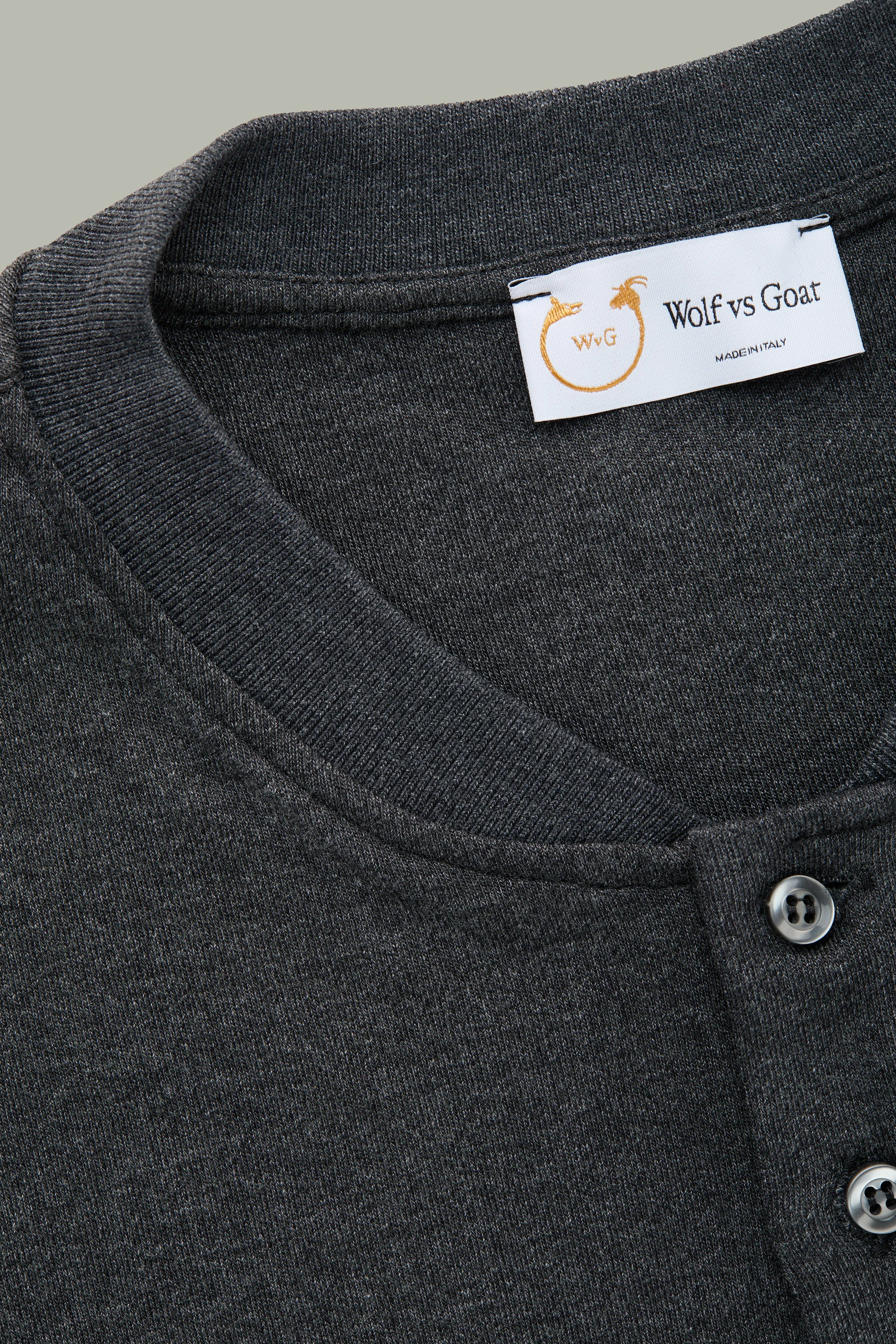 Henley Short Sleeve Bamboo Sorona Interlock Black sold by Wolf vs Goat product image thumbnail 3