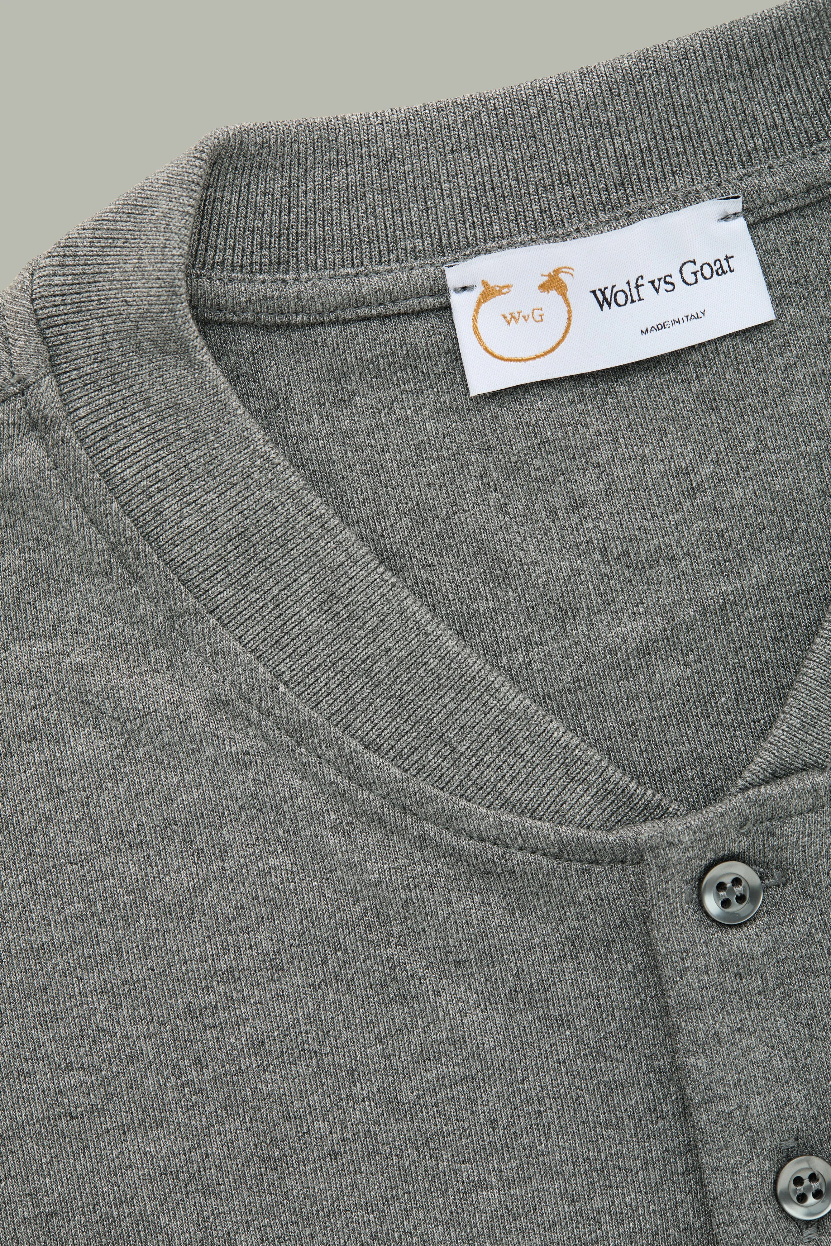 Henley Short Sleeve Bamboo Sorona Interlock Grey sold by Wolf vs Goat product image thumbnail 3