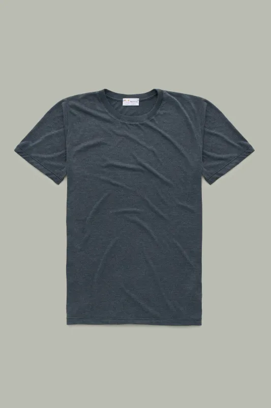 Light Weight Bamboo Sorona Short Sleeve Crew Neck Navy sold by Wolf vs Goat